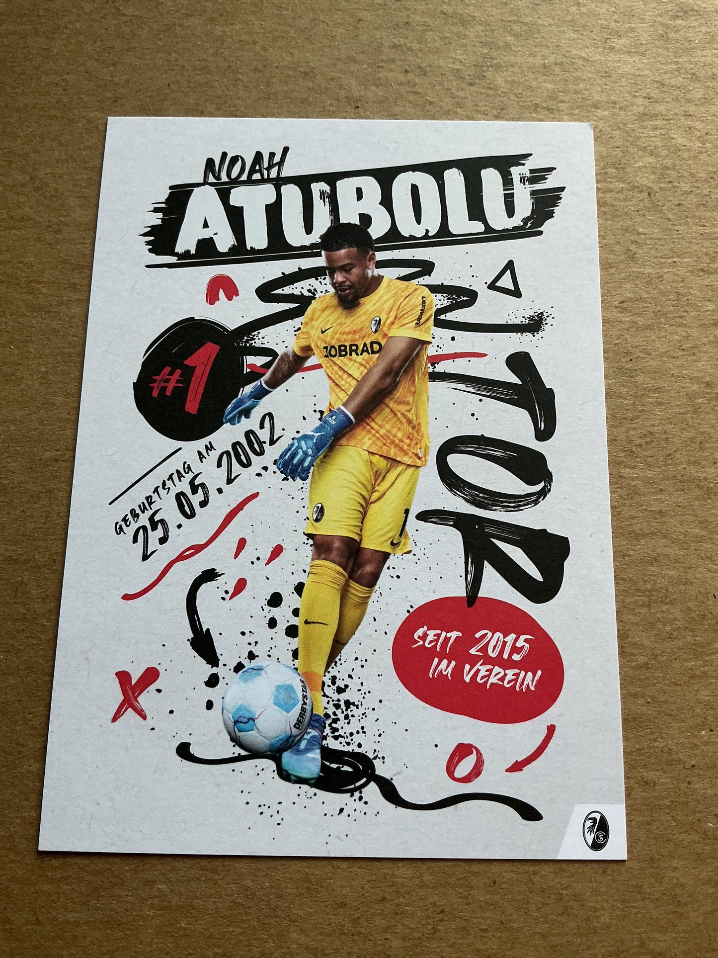 Noah Atubolu, Germany 🇩🇪 SC Freiburg 2024/25 hand signed