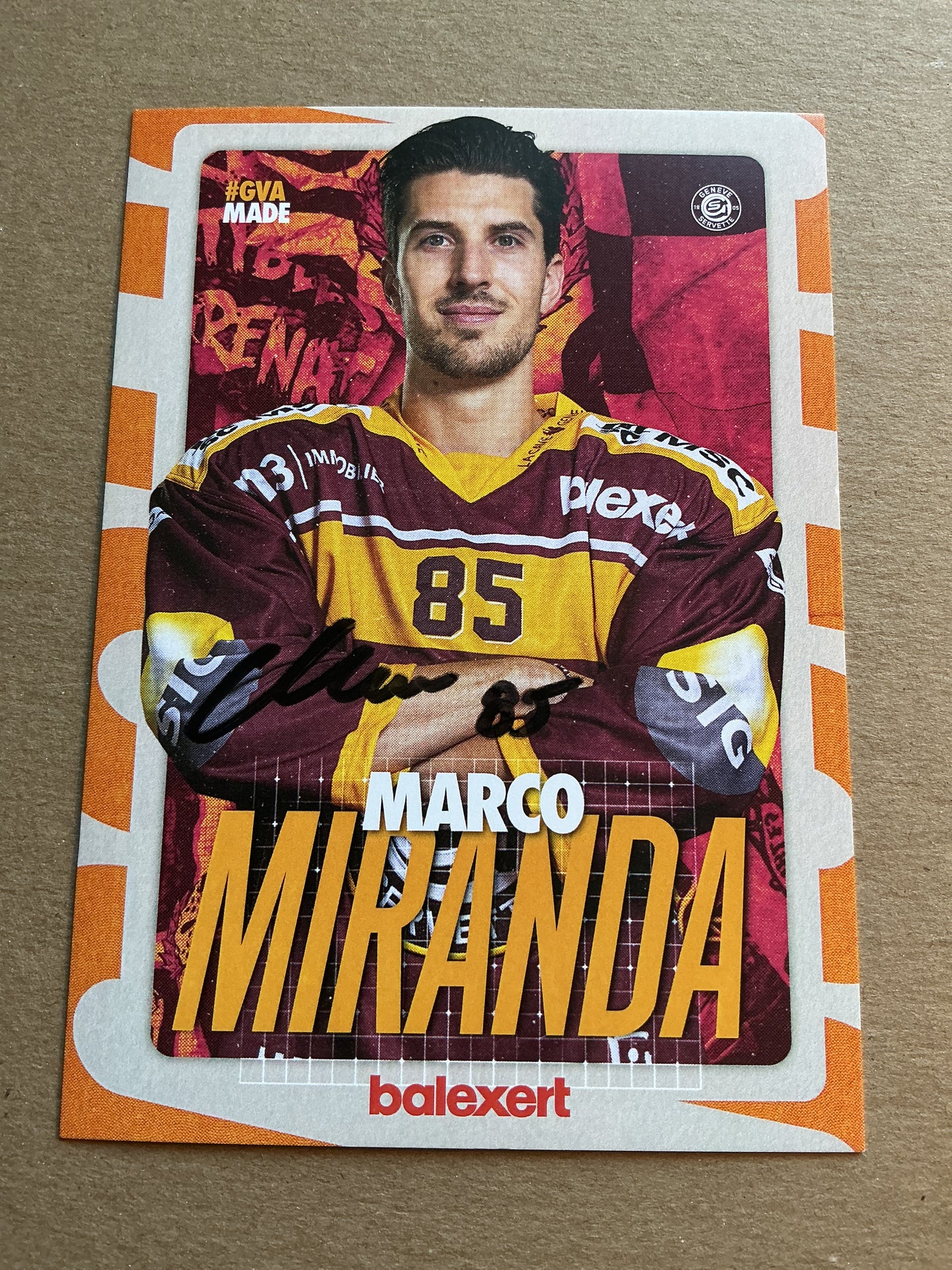 Marco Miranda, Switzerland 🇨🇭 Geneve-Servette HC 2024/25 hand signed