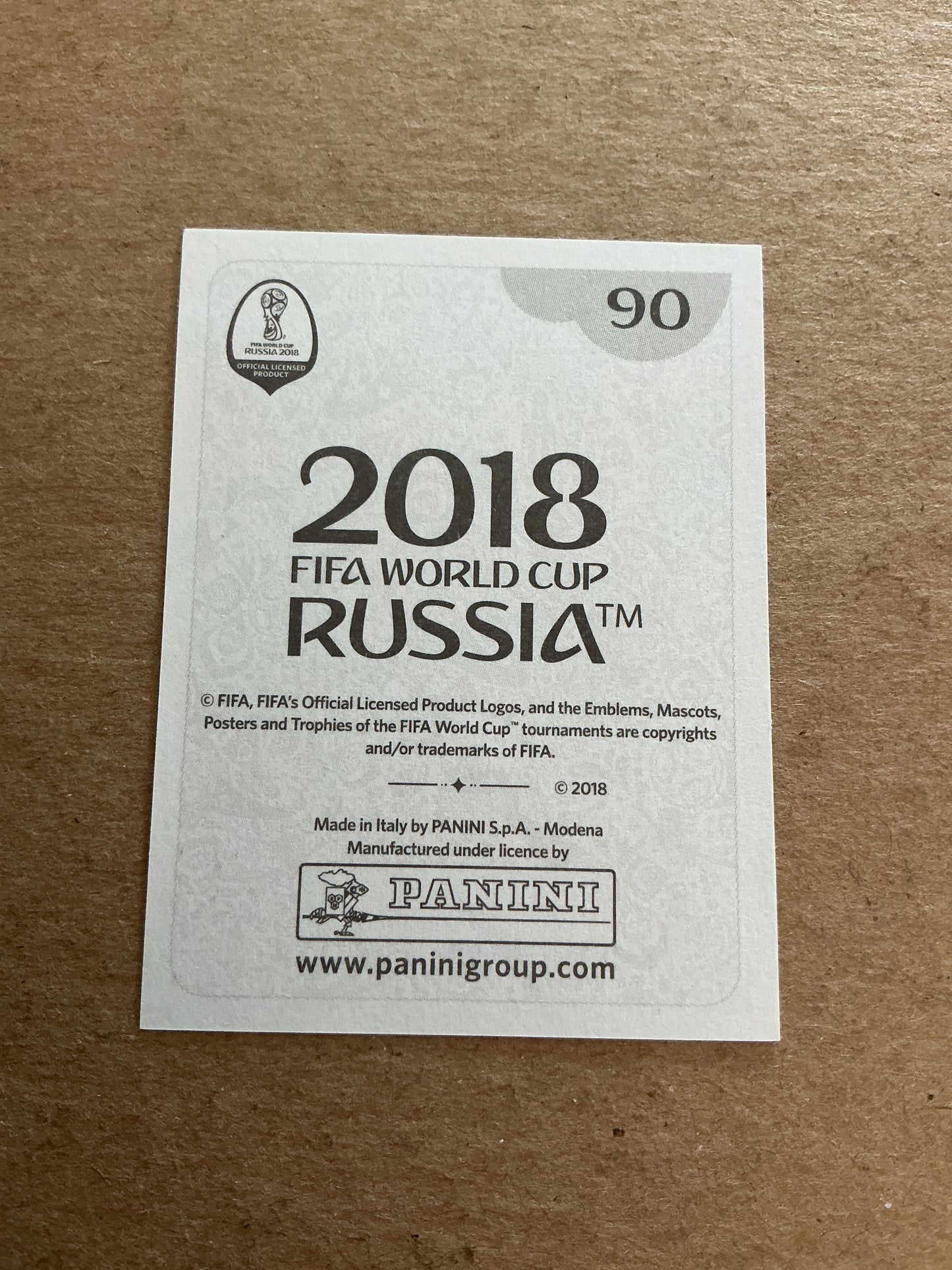 Mohamed Salah, Egypt 🇪🇬 FIFA World Cup 2018 Panini hand signed