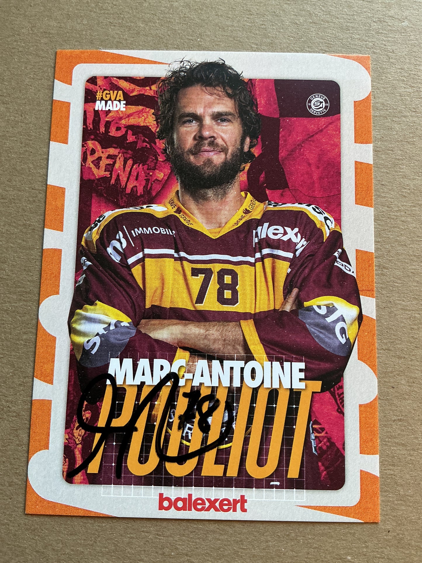 Marc-Antoine Pouliot, Canada 🇨🇦 Geneve-Servette HC 2024/25 hand signed