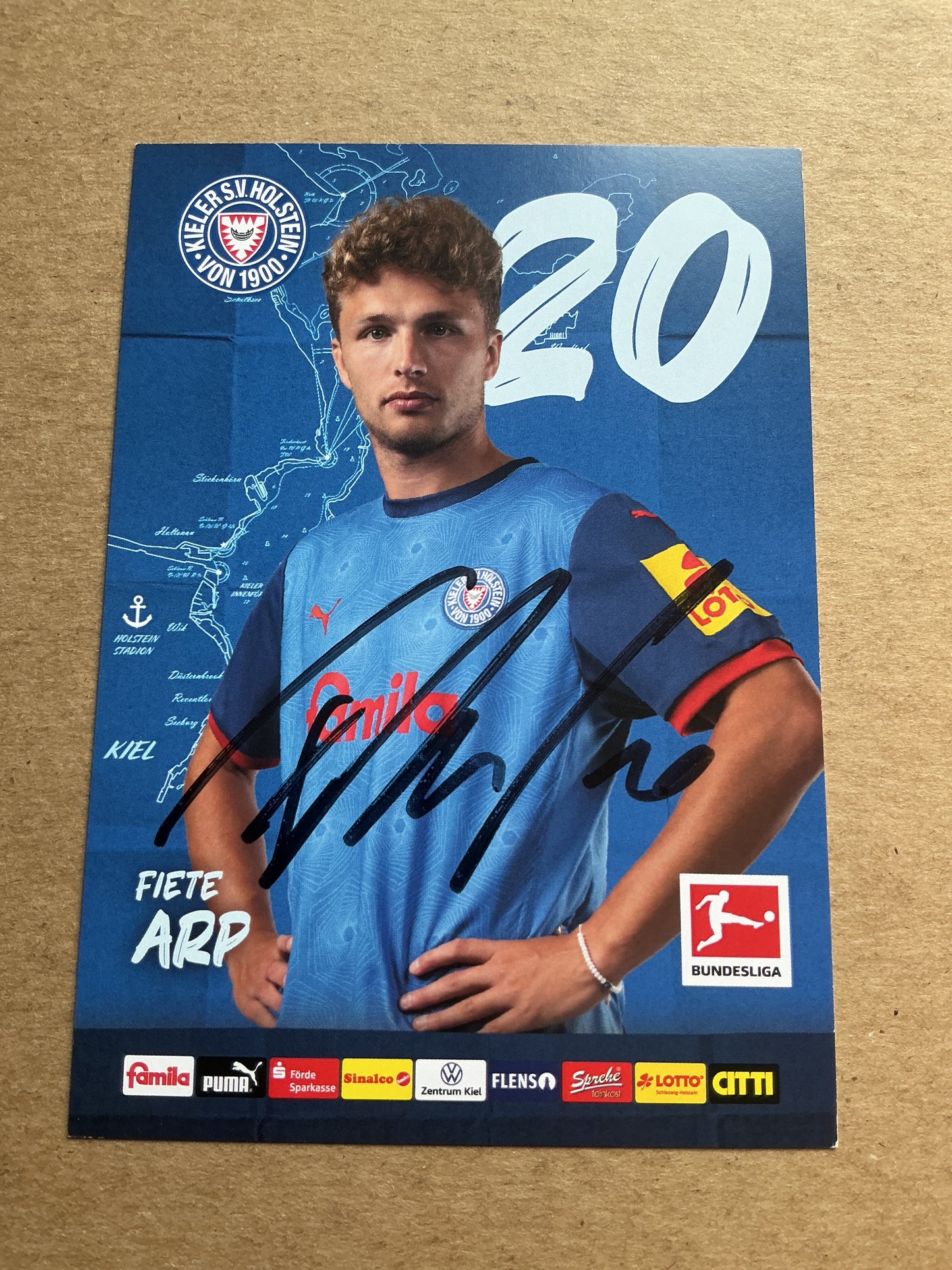 Fiete Arp, Germany 🇩🇪 Holstein Kiel 2024/25 hand signed