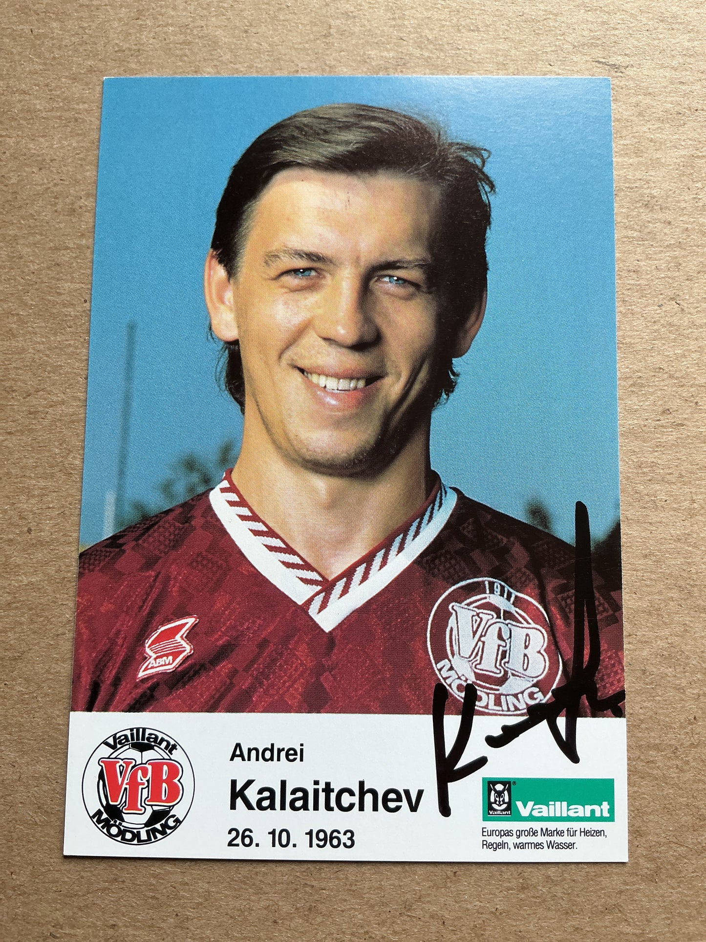 Andrei Kalaychev, Russia 🇷🇺 VfB Mödling 1992/93 hand signed