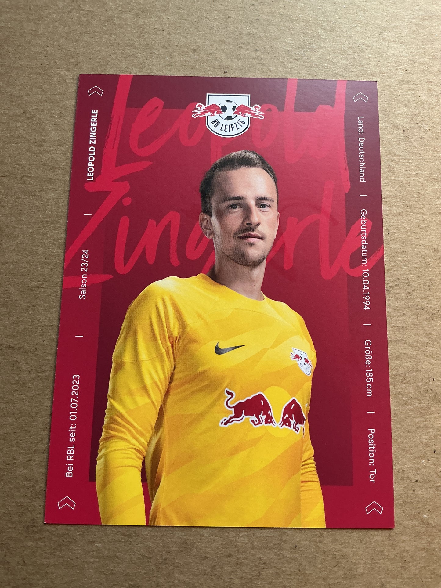 Leopold Zingerle, Germany 🇩🇪 RB Leipzig 2023/24 hand signed