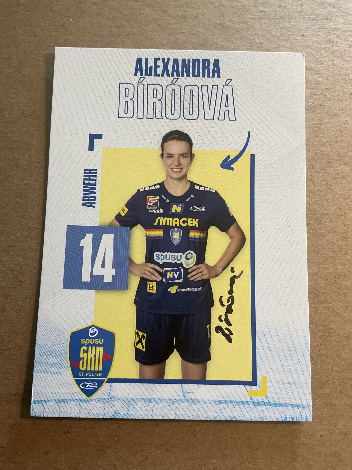 Alexandra Biroova, Slovakia 🇸🇰 SKN St. Pölten 2024/25 hand signed