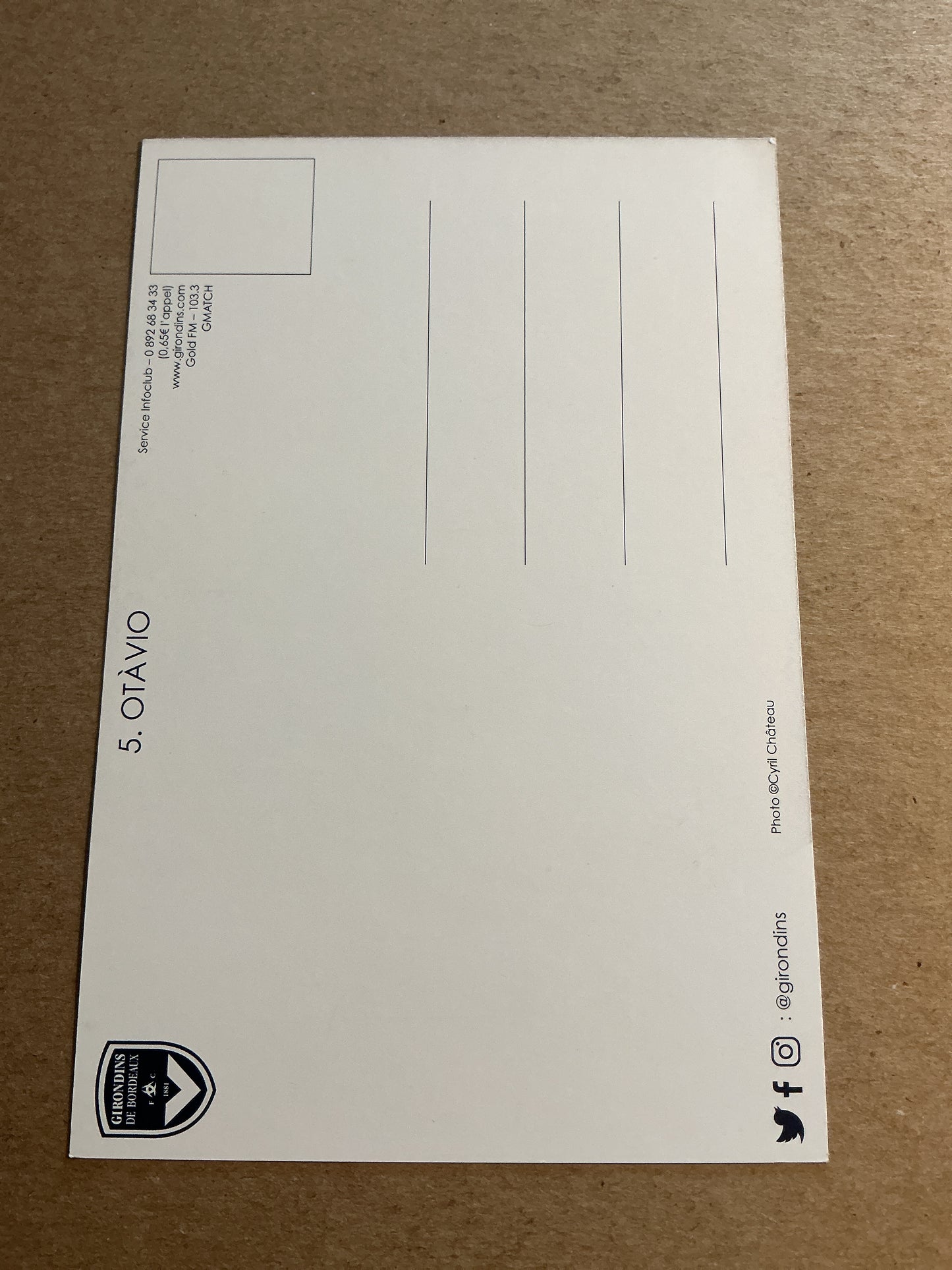 Otavio, Brazil 🇧🇷 Girondins Bordeaux 2018/19 hand signed