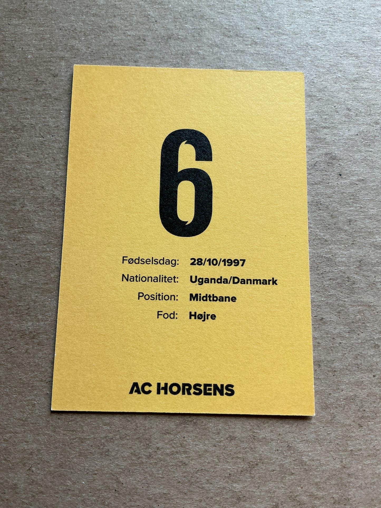 Moses Opondo, Uganda 🇺🇬 AC Horsens 2022/23 hand signed