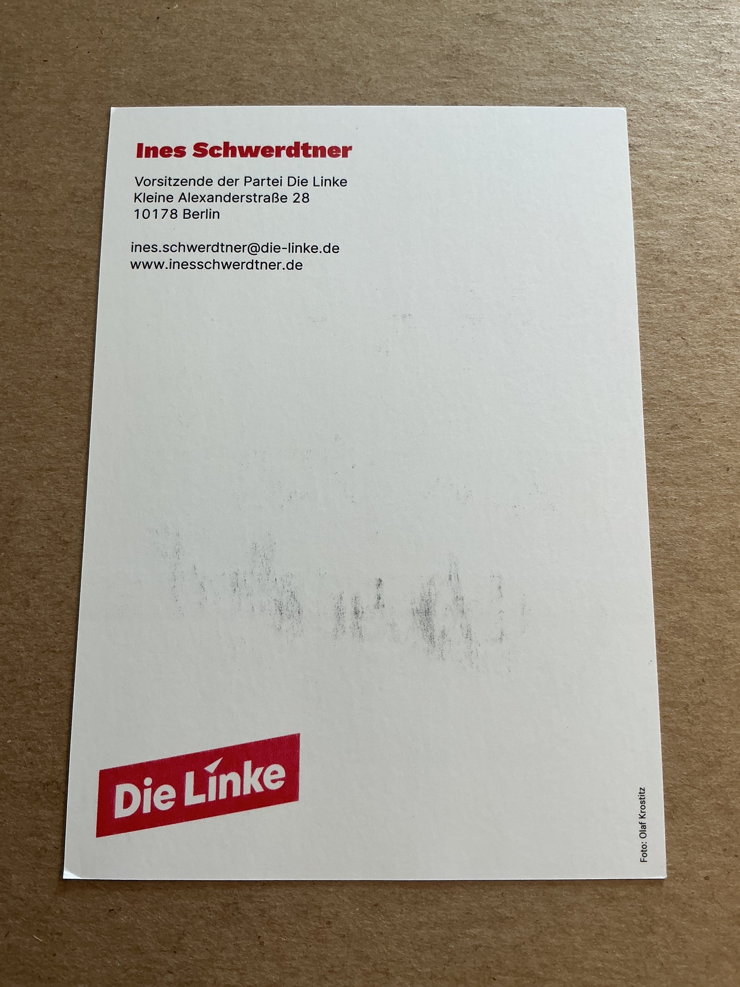 Ines Schwerdtner, Germany 🇩🇪 Member of Parlament 2025 hand signed
