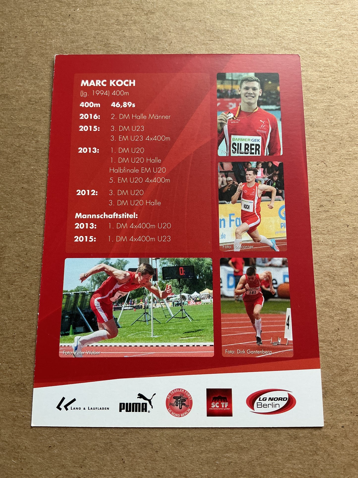 Marc Koch, Germany 🇩🇪 Athletics Summer Olympics 2024 hand signed