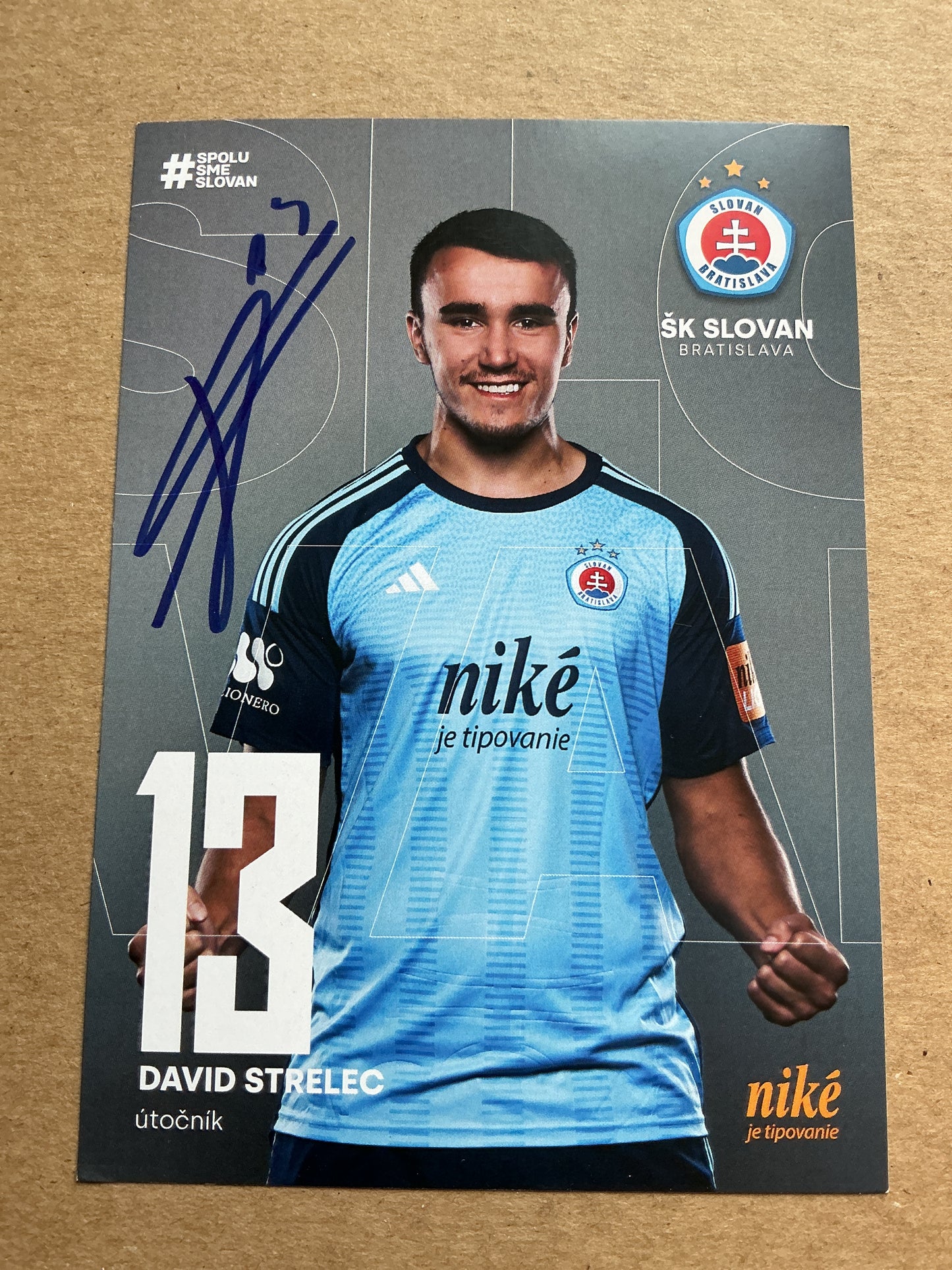 David Strelec, Slovakia 🇸🇰 SK Slovan Bratislava 2024/25 hand signed