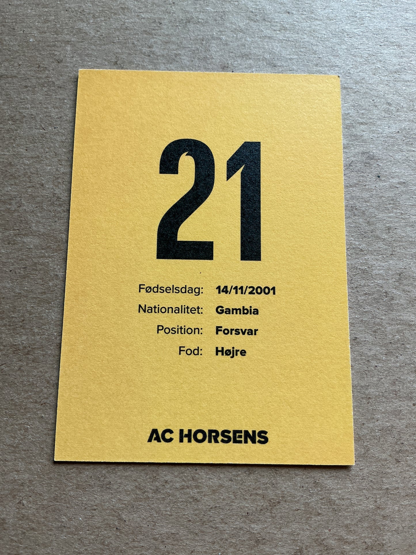 James Gomez, Gambia 🇬🇲 AC Horsens 2022/23 hand signed