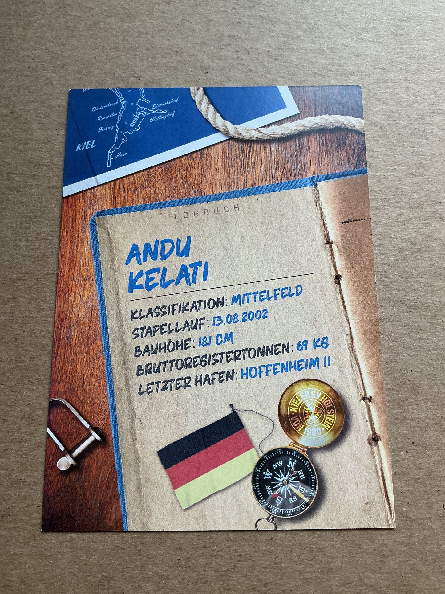 Andu Kelati, Germany 🇩🇪 Holstein Kiel 2024/25 hand signed