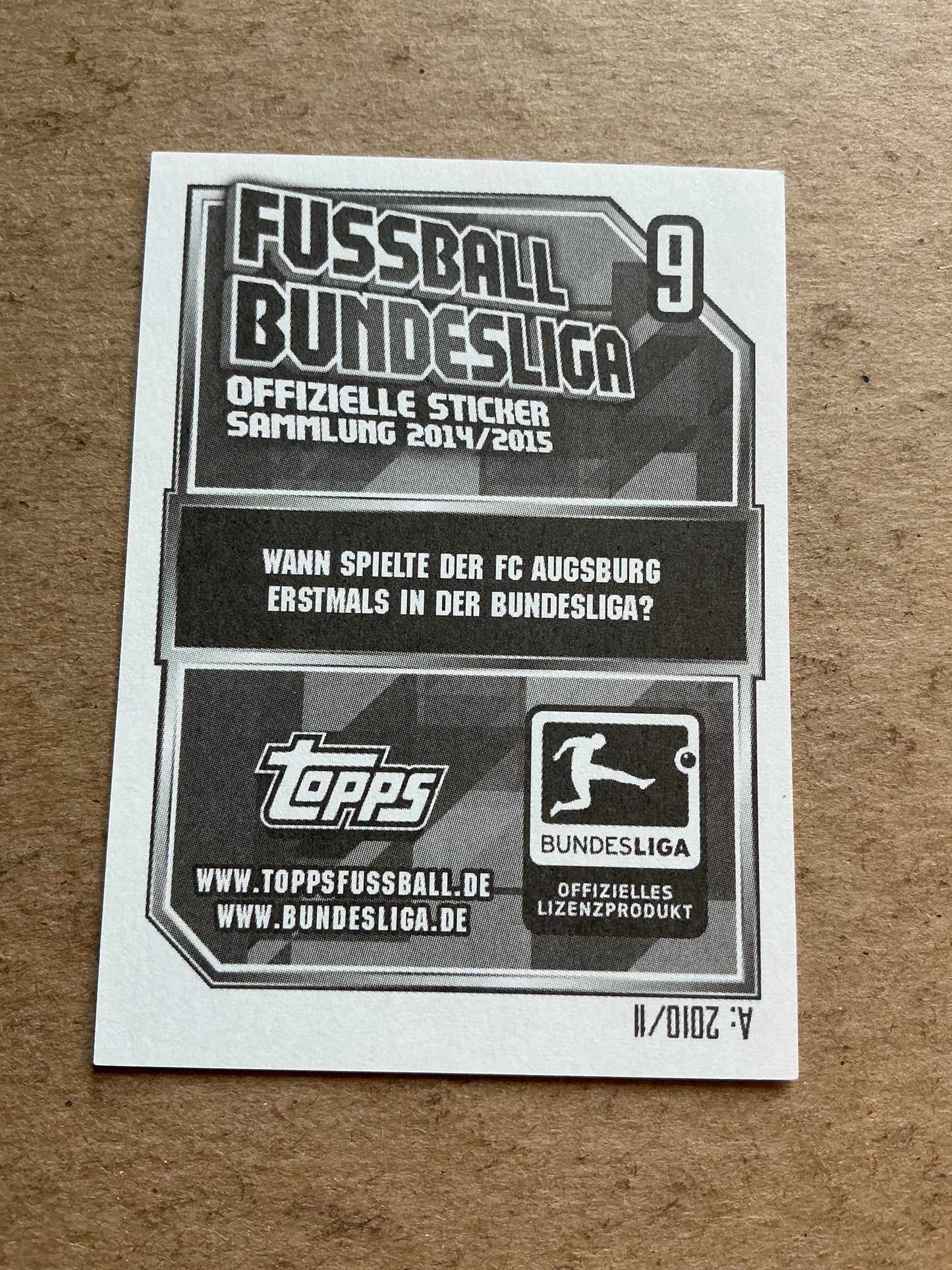 Ragnar Klavan, Estonia πͺπͺ FC Augsburg 2014/15 Topps hand signed