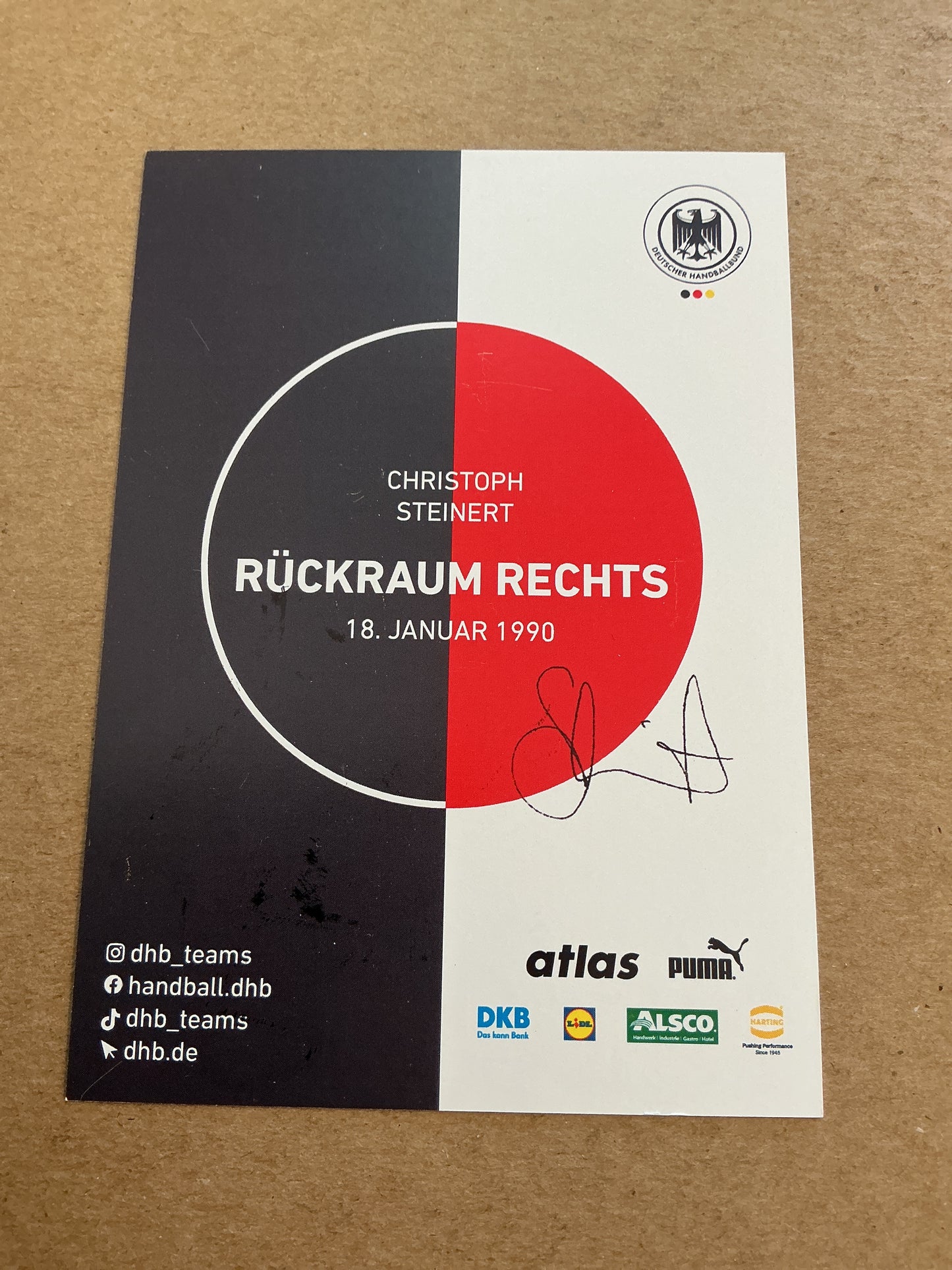 Christoph Steinert, Germany 🇩🇪 Handball Sports 2025 hand signed