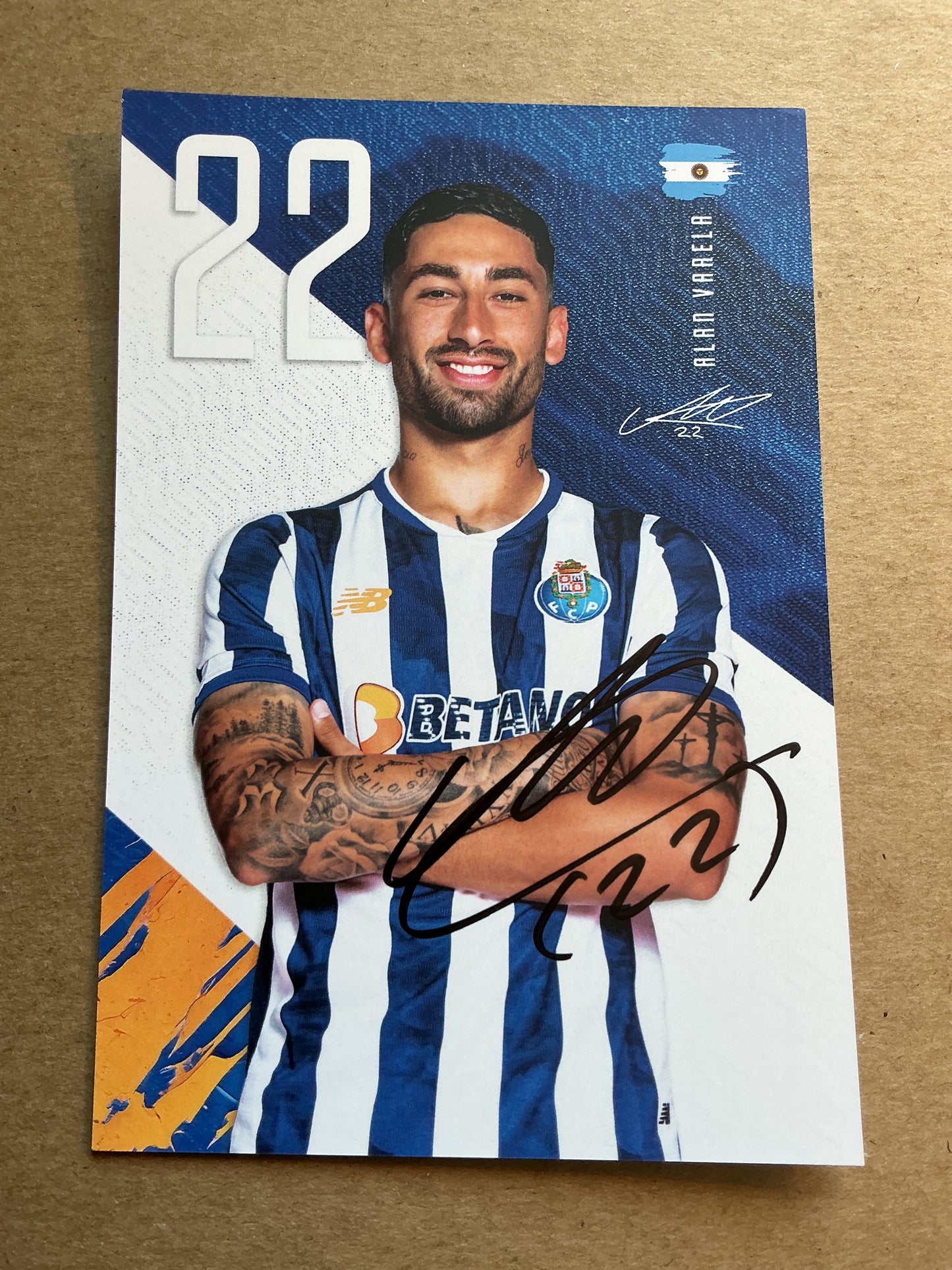 Alan Varela, Argentina 🇦🇷 FC Porto 2024/25 hand signed