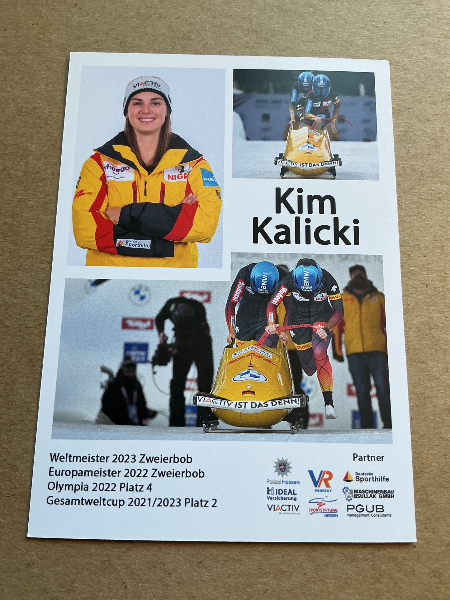 Kim Kalicki, Germany 🇩🇪 Bobsledd Winter Sports 2024/25 hand signed