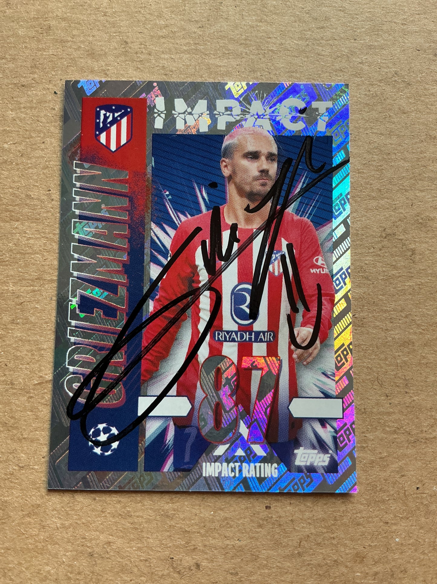 Antoine Griezmann, France 🇫🇷 Atletico Madrid 2023/24 Topps hand signed