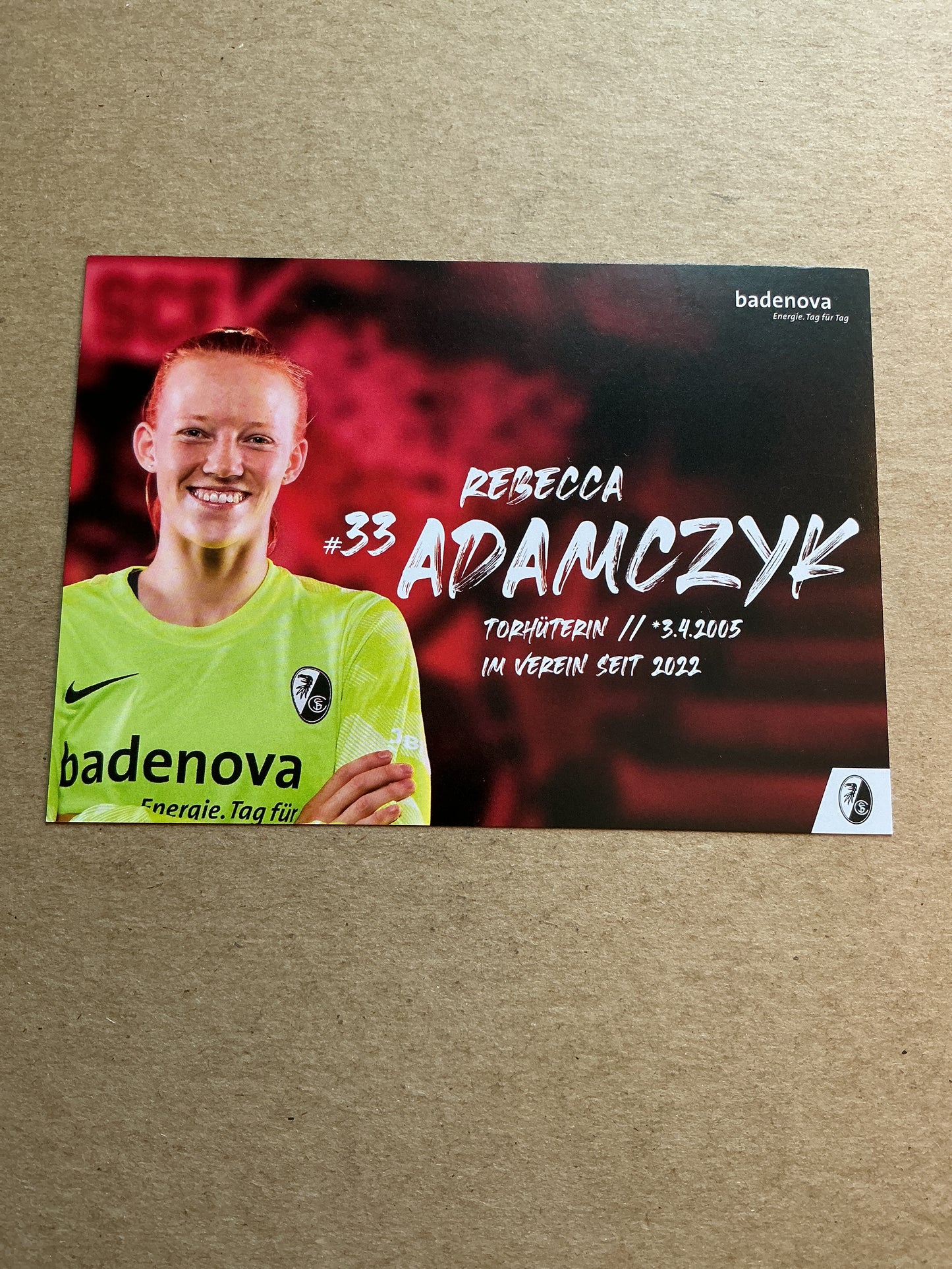 Rebecca Adamczyk, Germany 🇩🇪 SC Freiburg 2023/24 hand signed