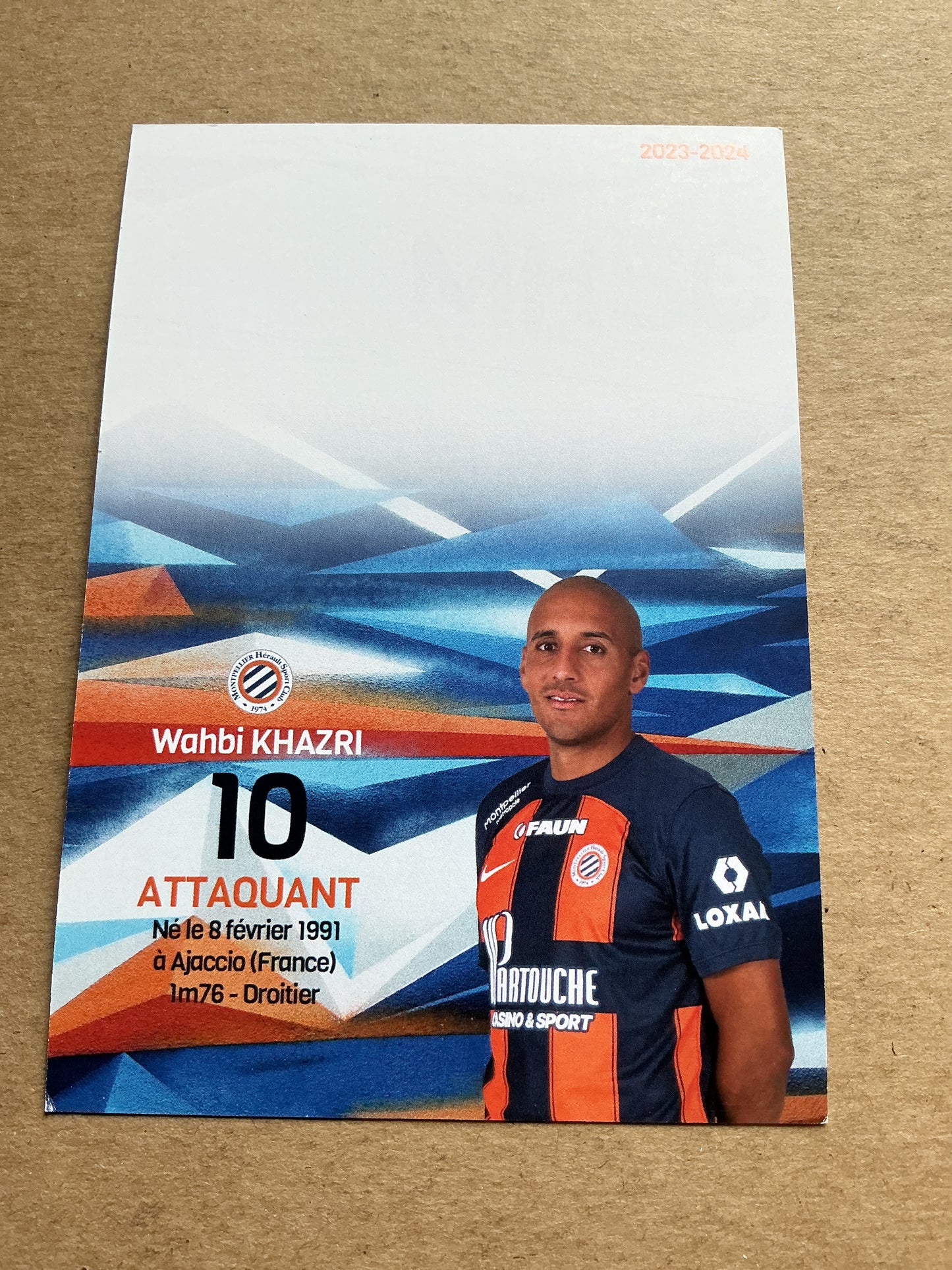 Wahbi Khazri, Tunisia 🇹🇳 Montpellier HSC 2023/24 hand signed