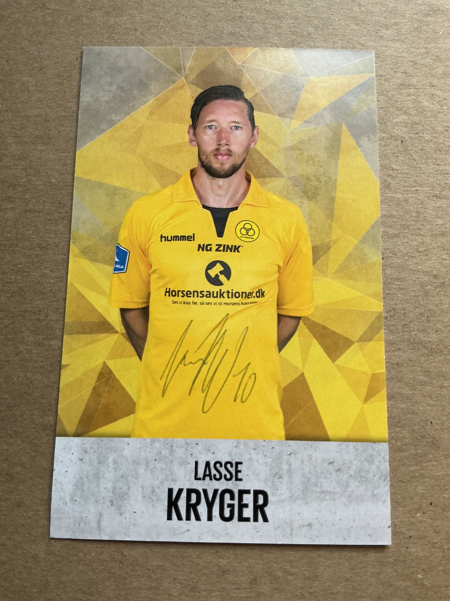 Lasse Kryger, Denmark 🇩🇰 AC Horsens 2018/19 hand signed