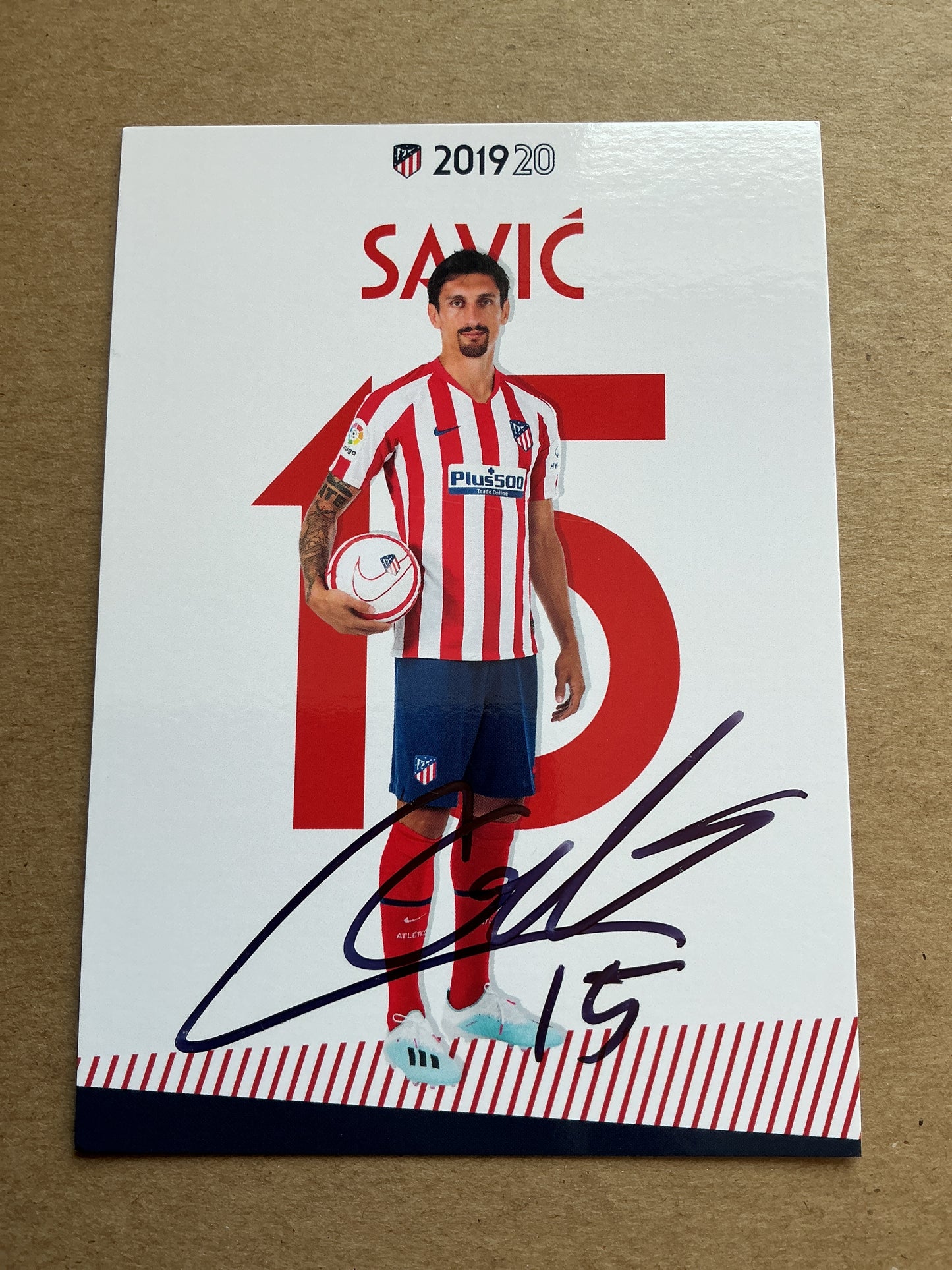 Stefan Savic, Montenegro 🇲🇪 Atletico Madrid 2019/20 hand signed