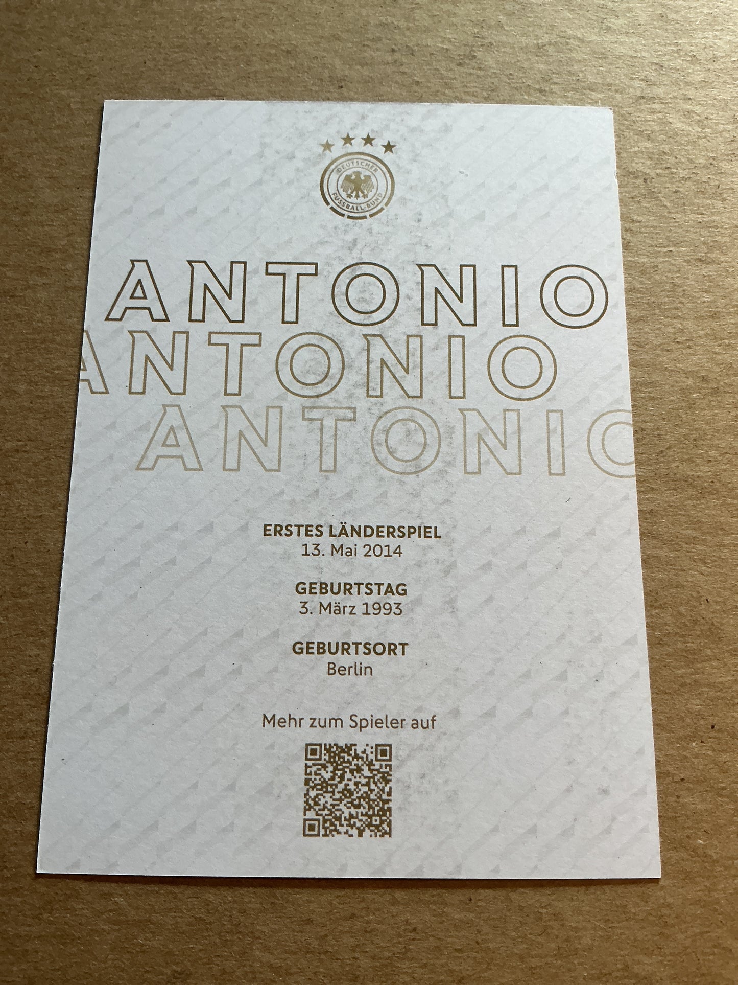 Antonio Rüdiger, Germany 🇩🇪 FIFA World Cup 2022 hand signed