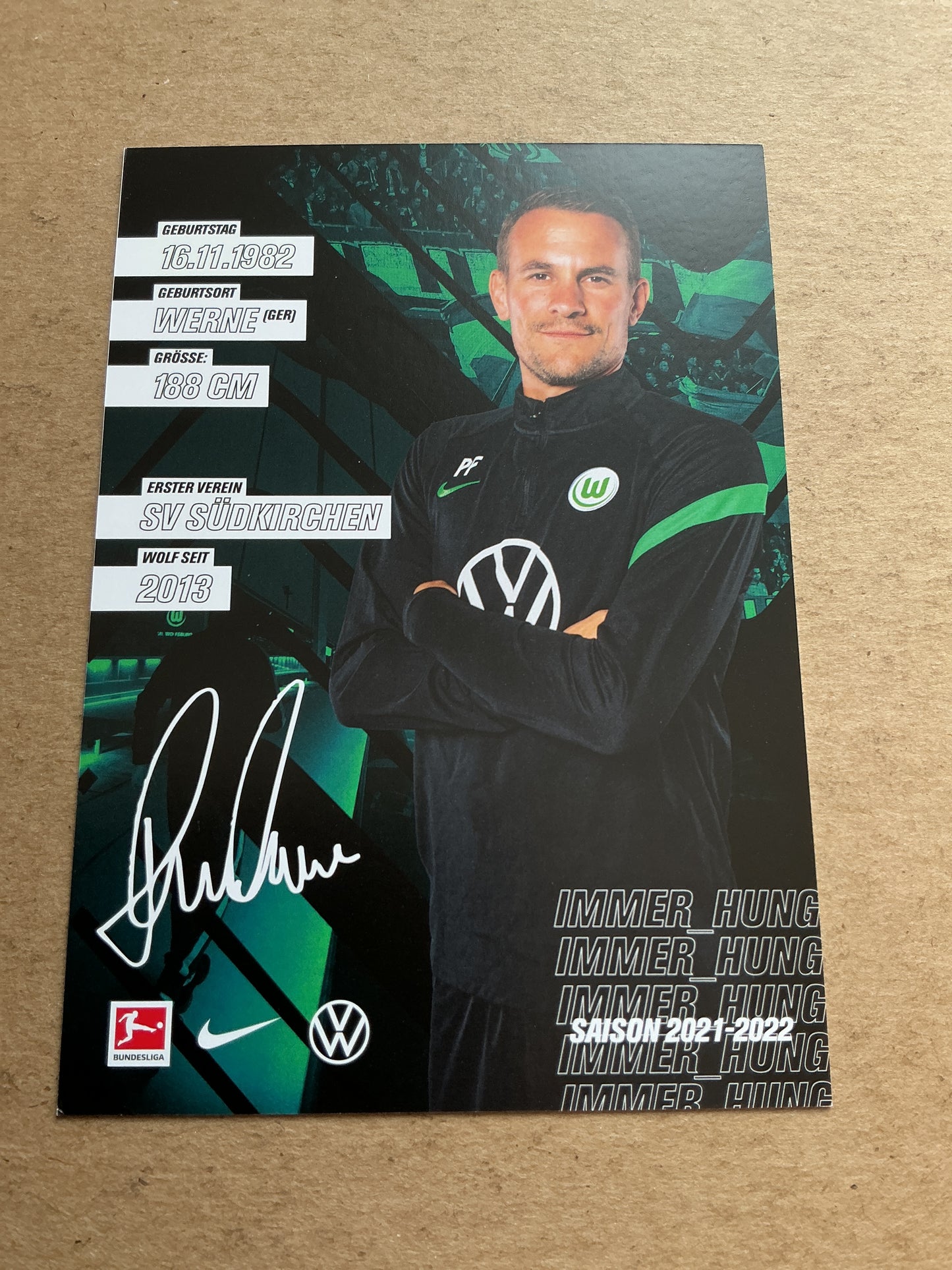 Pascal Formann, Germany π©πͺ VfL Wolfsburg 2021/22 hand signed