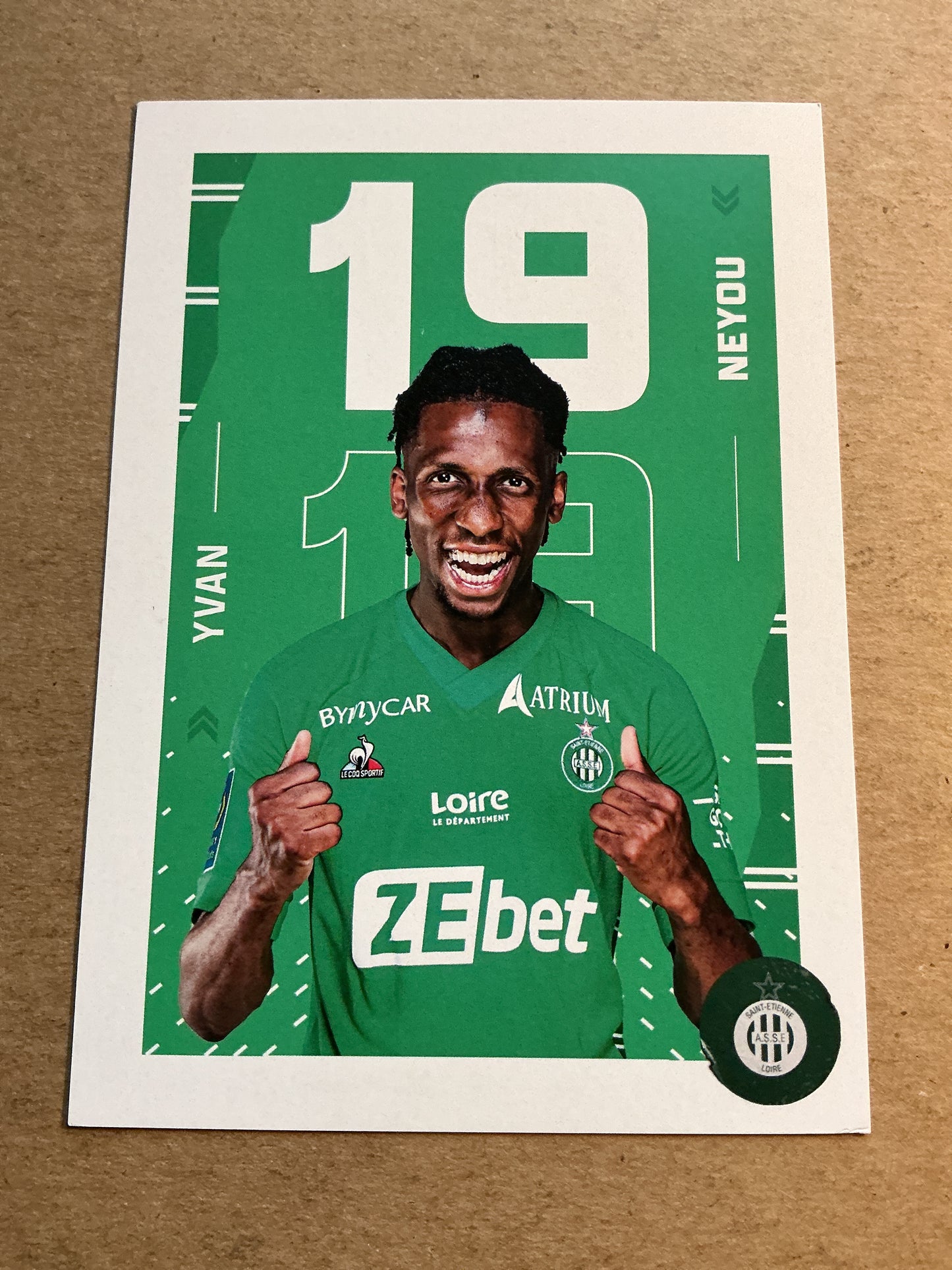 Yvan Neyou, Cameroon 🇨🇲 AS Saint-Étienne 2021/22 hand signed