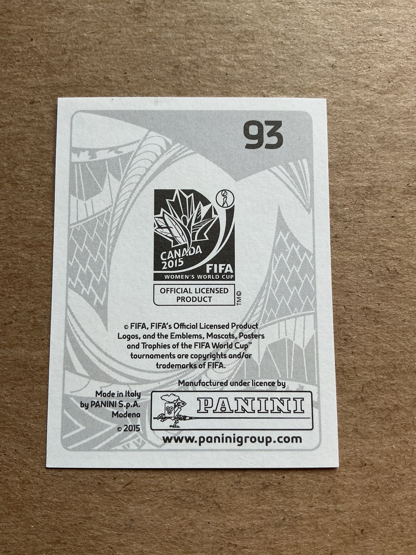 Desiree Van Lunteren, Netherlands 🇳🇱 FIFA Women’s World Cup 2015 Panini hand signed