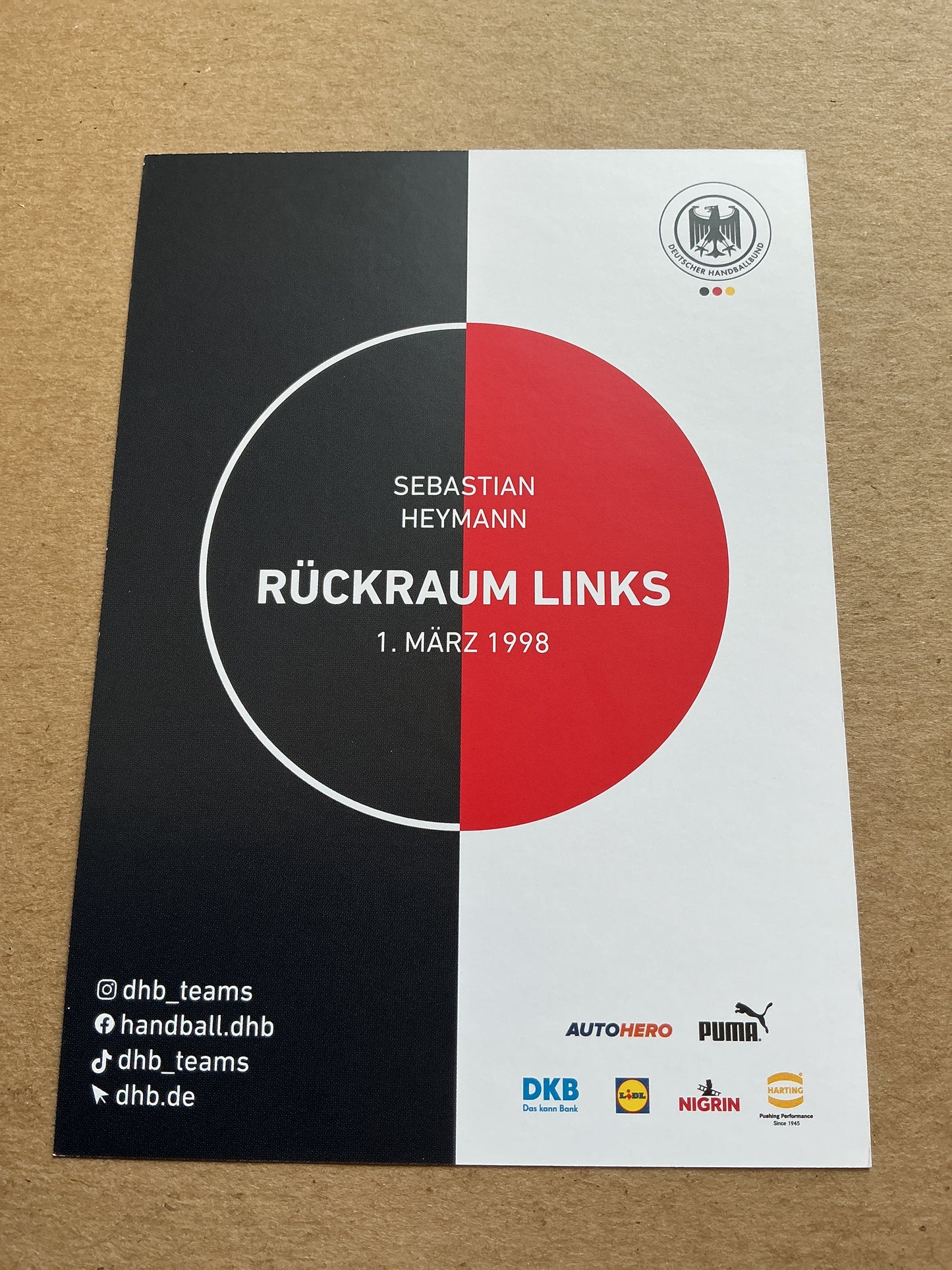 Sebastian Heymann, Germany 🇩🇪 Handball Summer Olympics 2024 hand signed