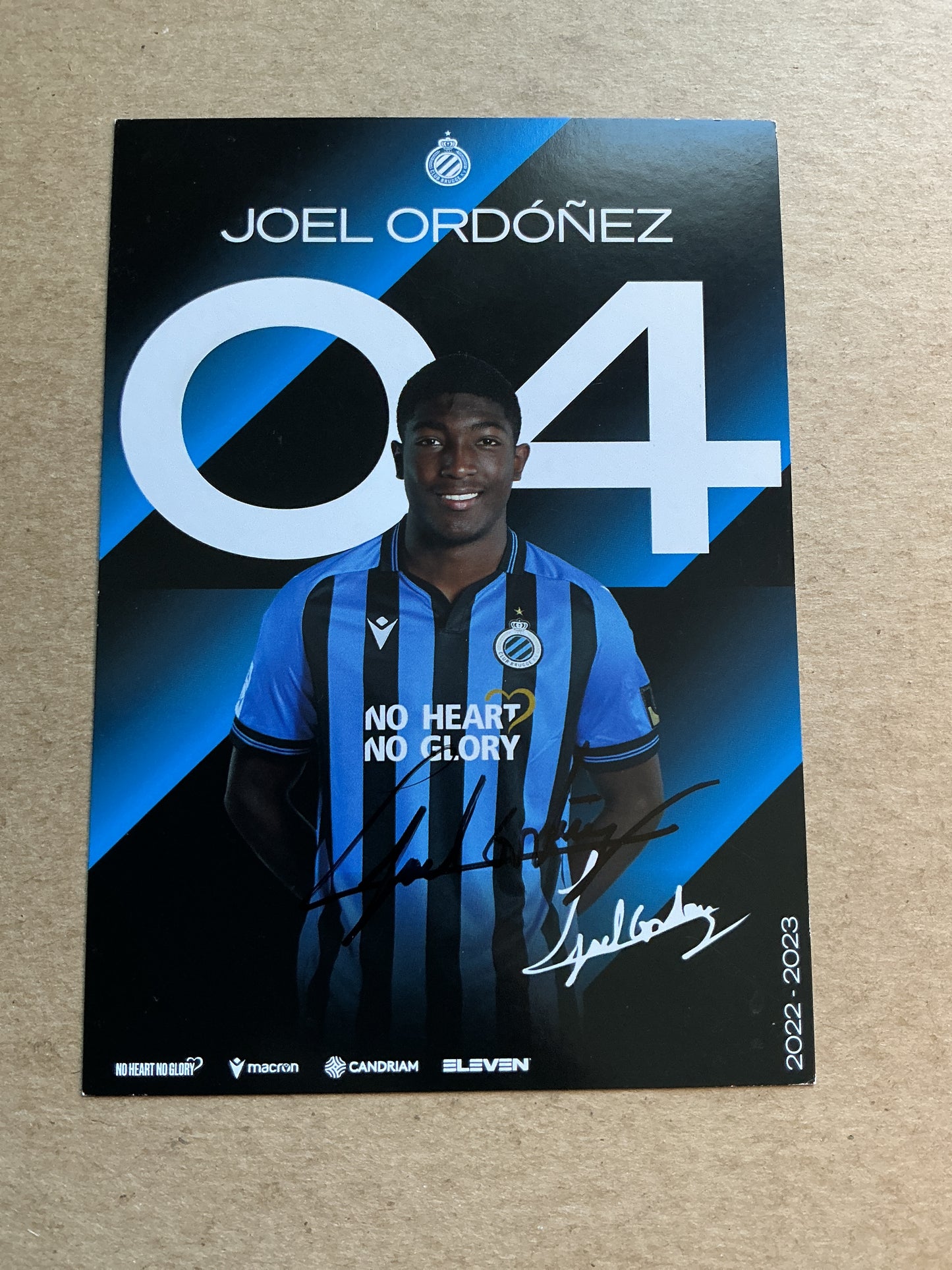 Joel Ordonez, Ecuador 🇪🇨 Club Brugge 2022/23 hand signed