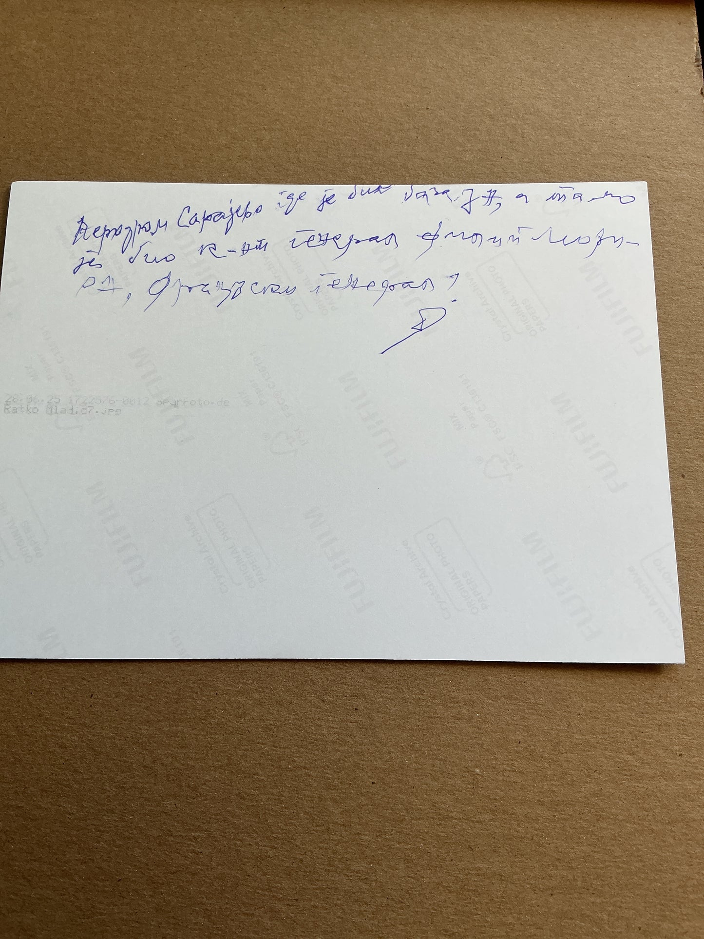 Ratko Mladic, Serbia 🇷🇸 General War Criminal hand signed