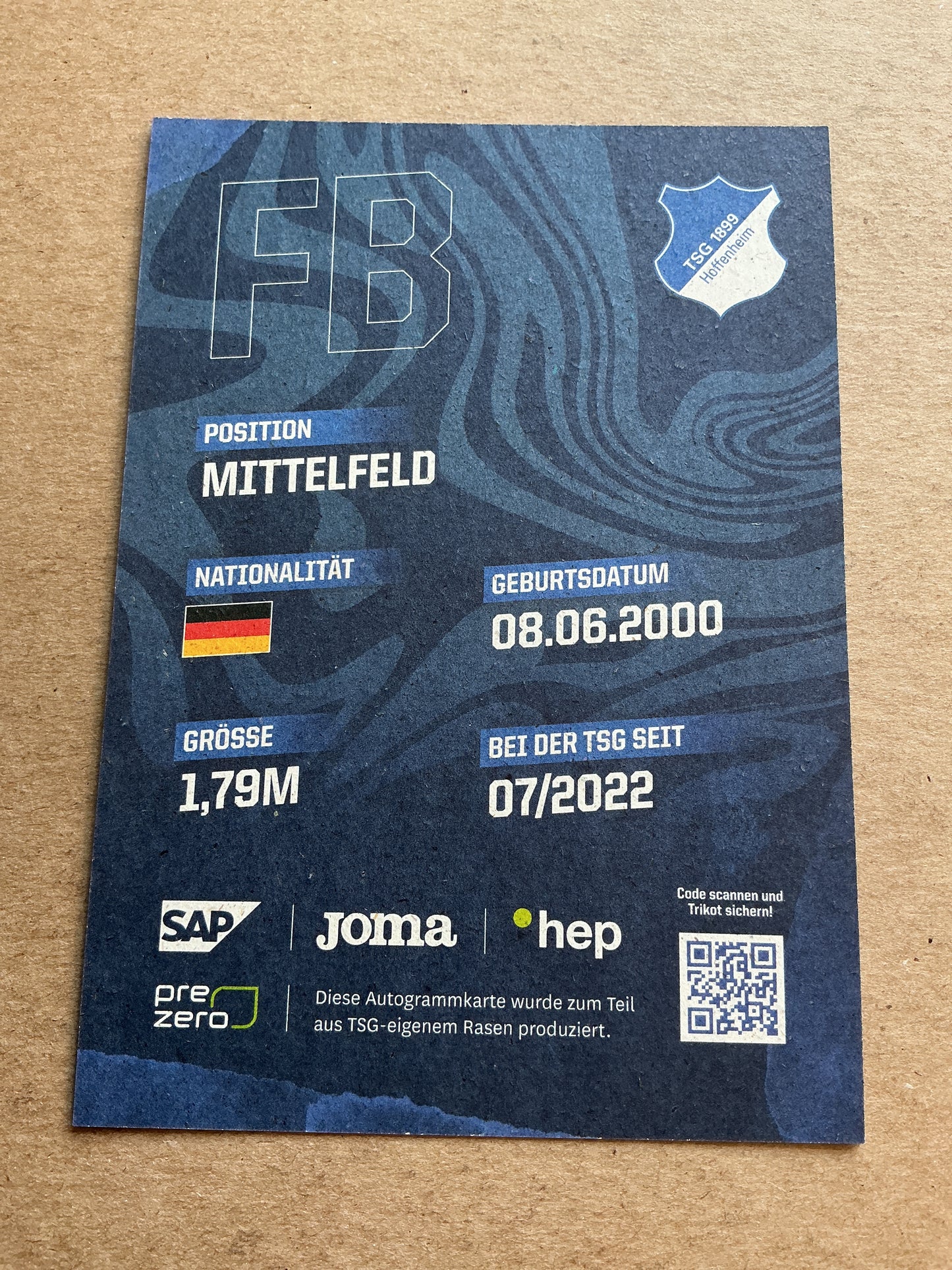 Finn Ole Becker, Germany 🇩🇪 TSG 1899 Hoffenheim 2023/24 hand signed