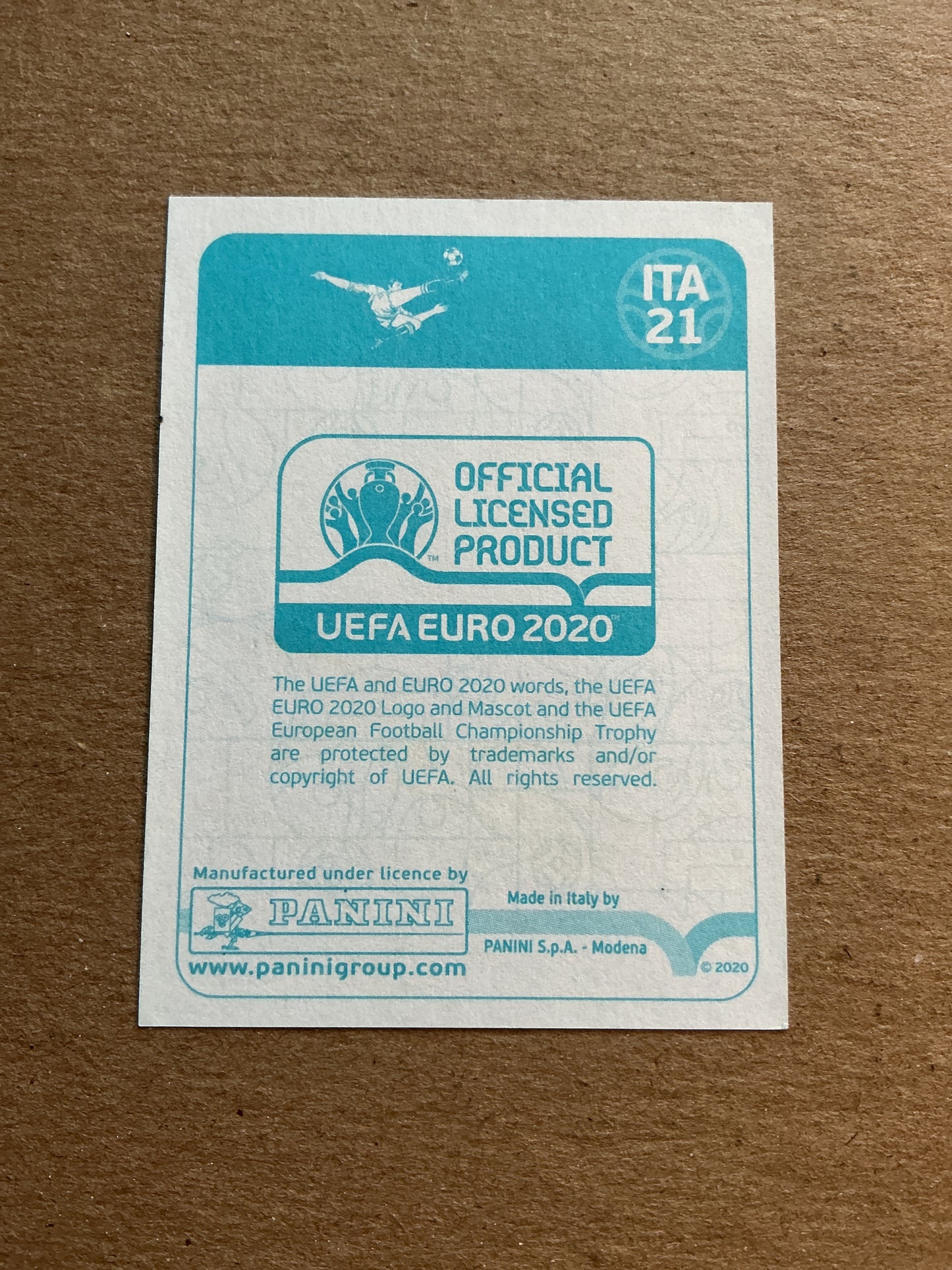 Sandro Tonali, Italy ๐ฎ๐น UEFA Euro 2020 Panini hand signed