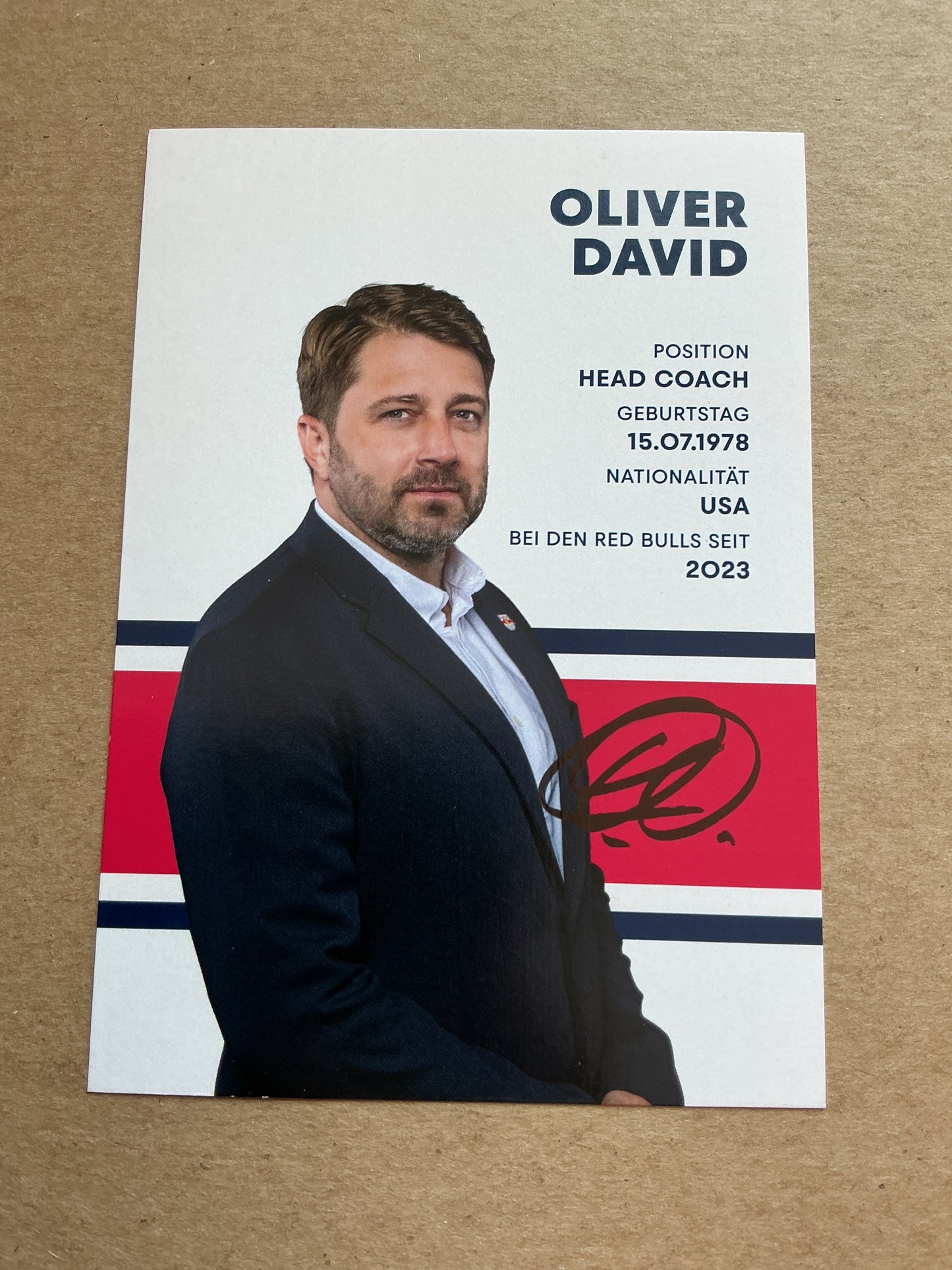 Oliver David, USA 🇺🇸 EC Red Bull Salzburg 2024/25 hand signed