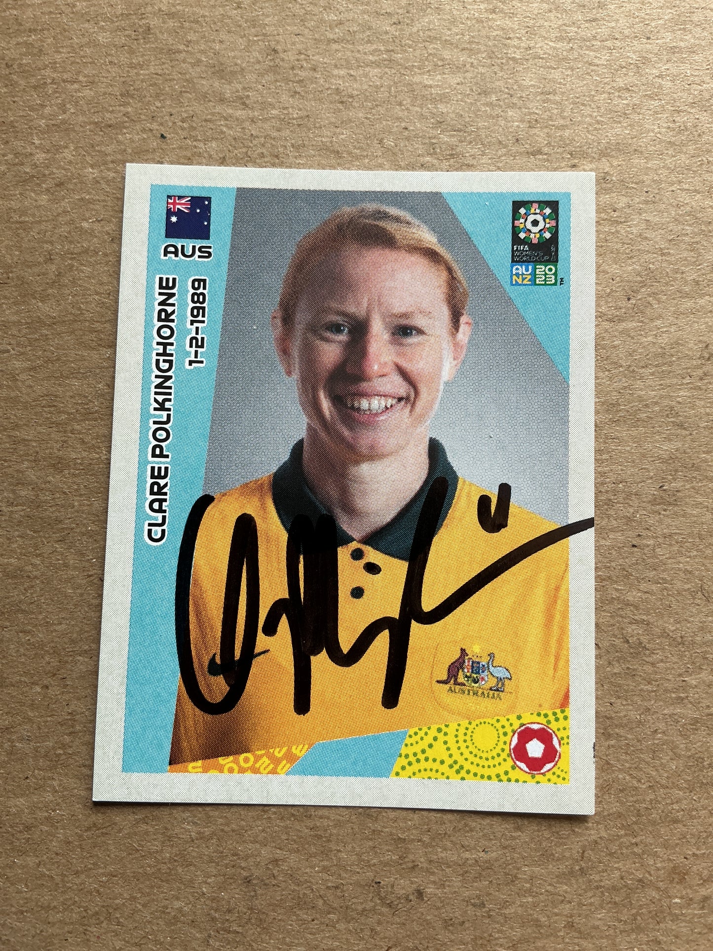 Clare Polkinghorne, Australia 🇦🇺 FIFA Women’s World Cup 2023 Panini hand signed