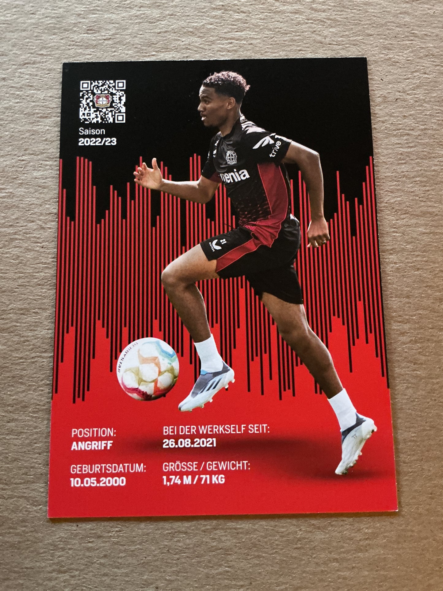 Amine Adli, France π«π· Bayer 04 Leverkusen 2022/23 hand signed