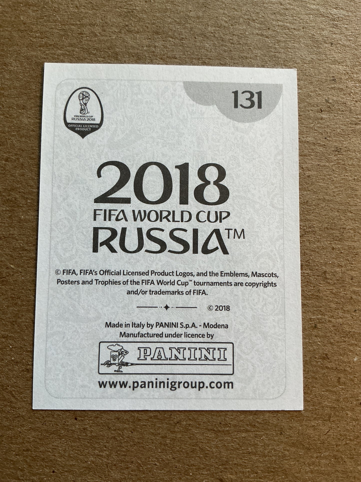 Nani, Portugal ๐ต๐น FIFA World Cup 2018 Panini hand signed