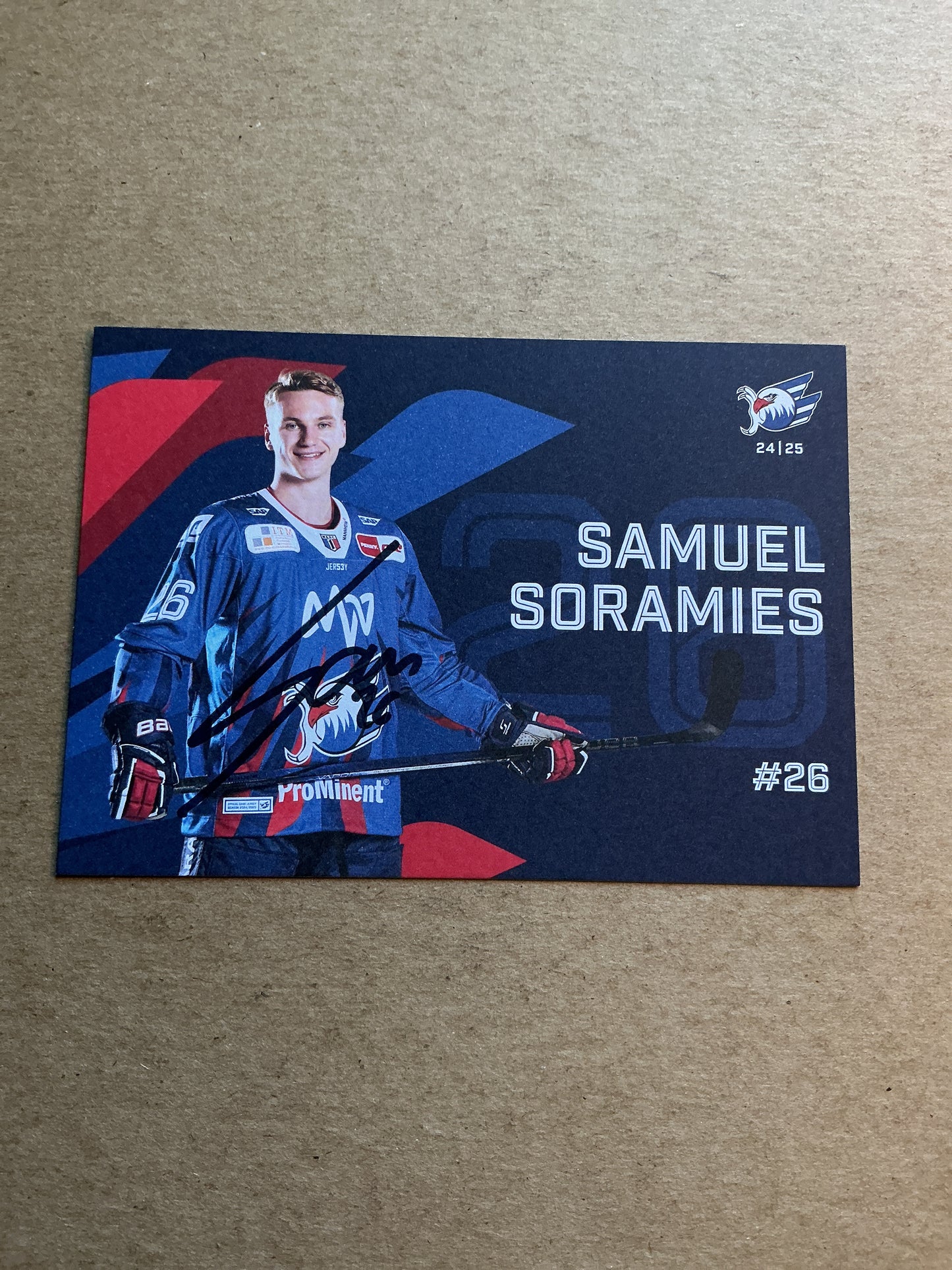 Samuel Joramies, Germany 🇩🇪 Adler Mannheim 2024/25 hand signed