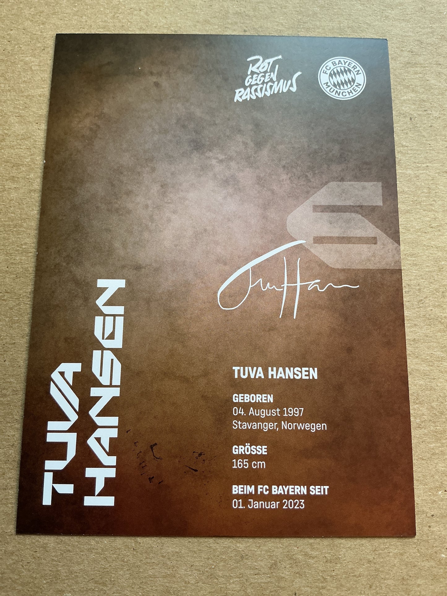Tuva Hansen, Norway 🇳🇴 FC Bayern Munich 2024/25 hand signed
