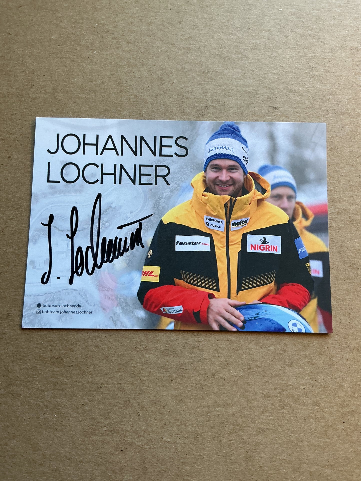 Johannes Lochner, Germany 🇩🇪 Bobsledd Winter Sports 2024/25 hand signed