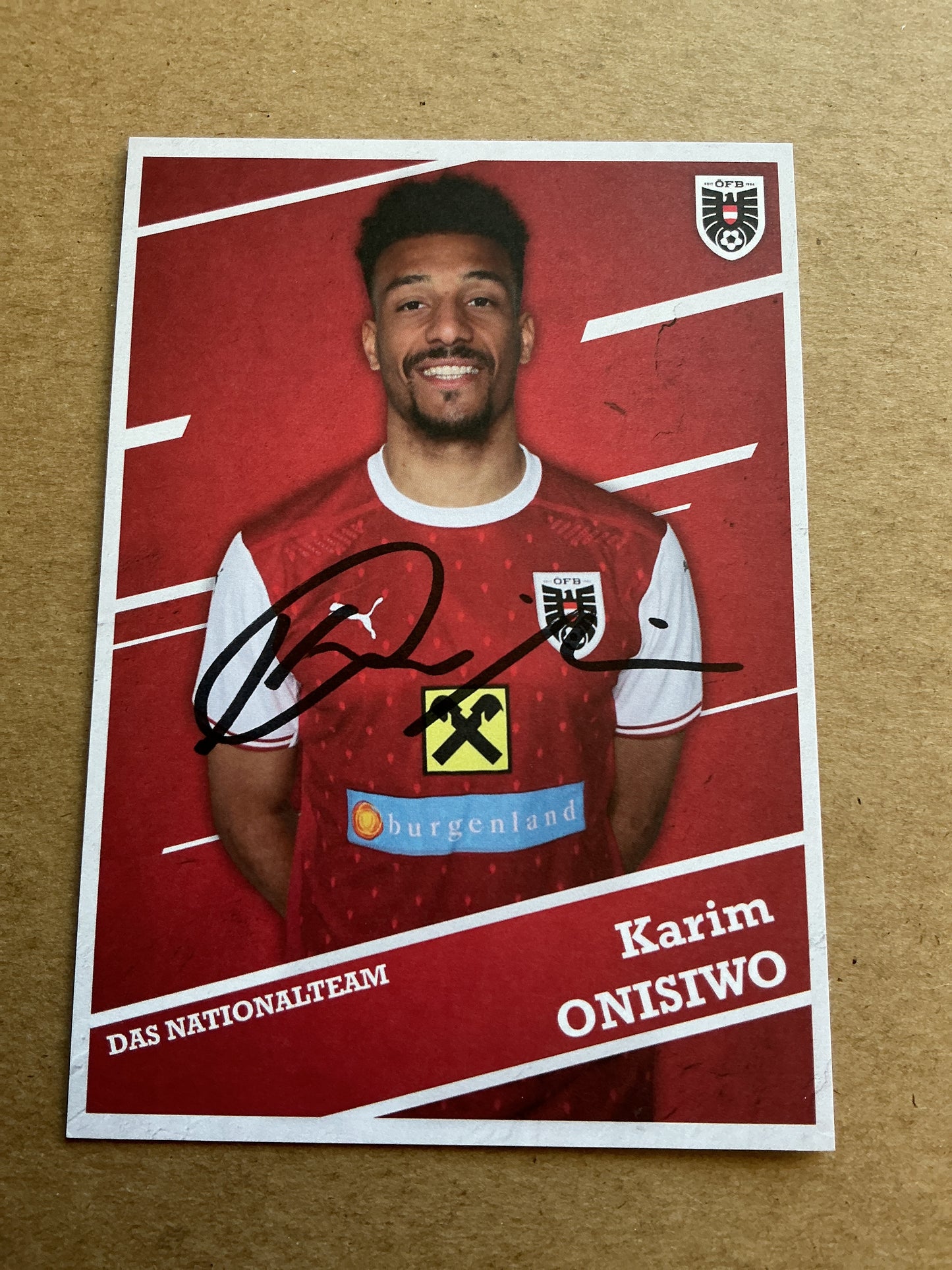Karim Onisiwo, Austria 🇦🇹 2021 hand signed