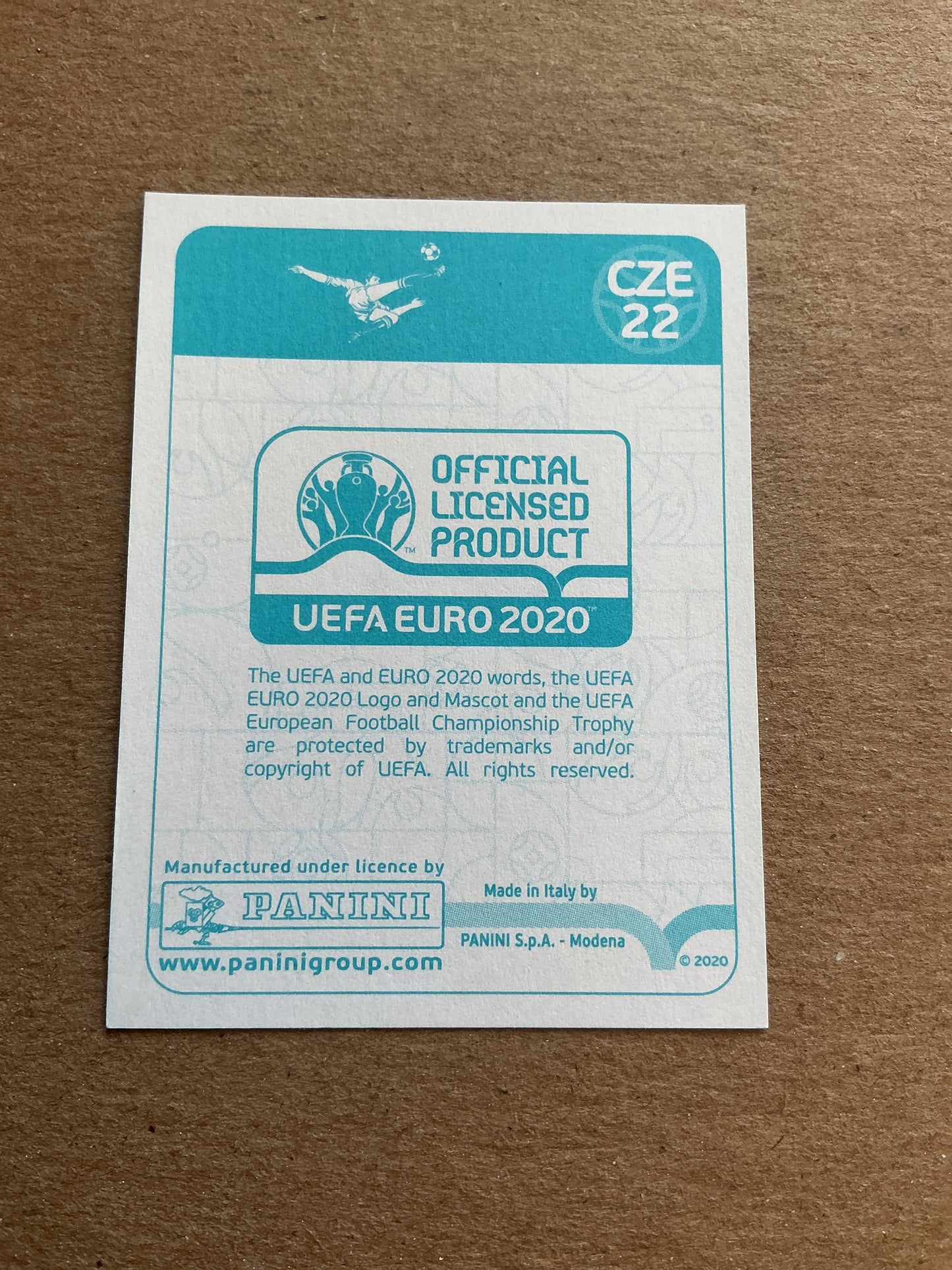 Jan Kopic, Czech Republic ๐จ๐ฟ UEFA Euro 2020 Panini hand signed