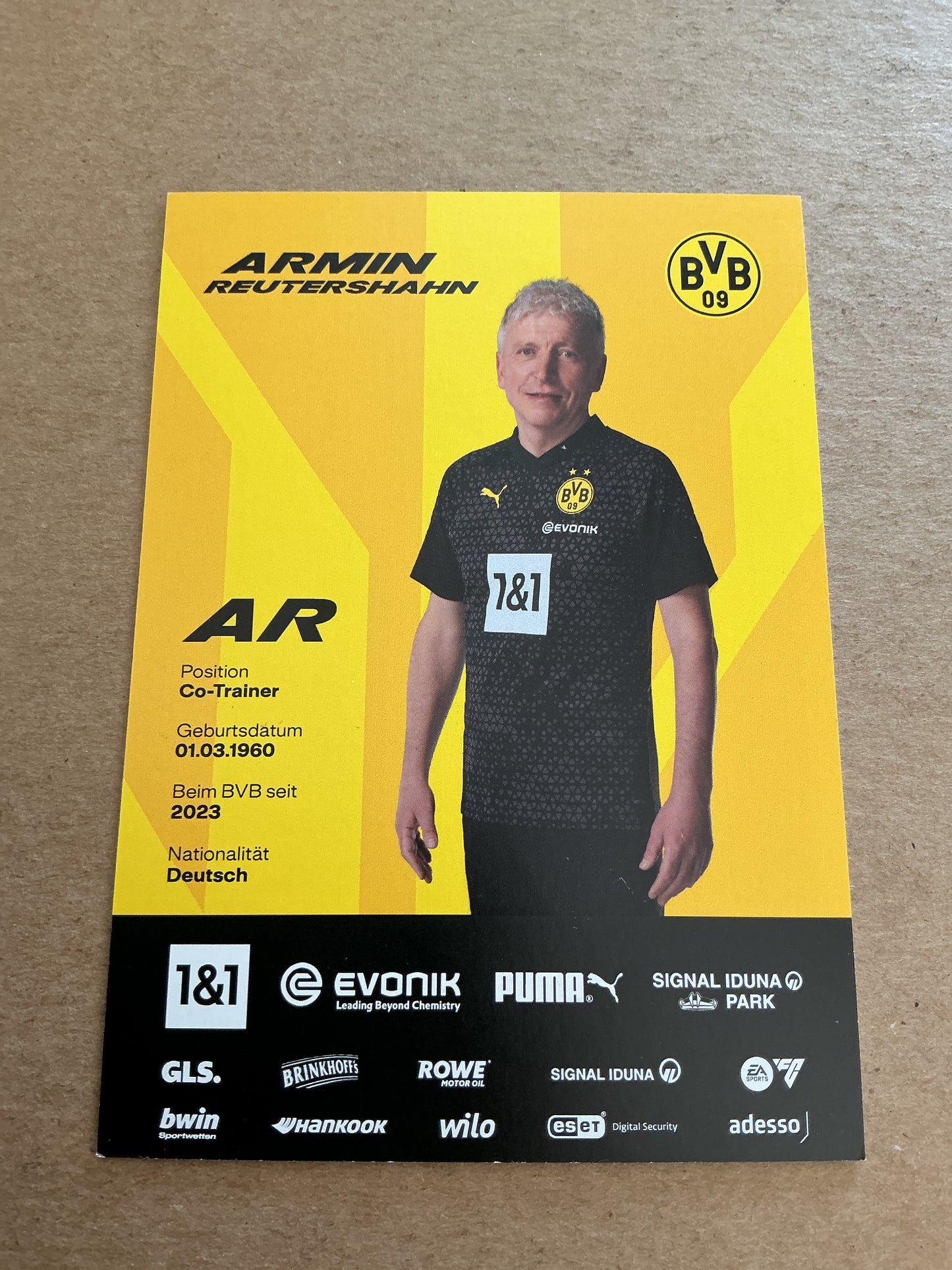 Armin Reutershahn, Germany 🇩🇪 Borussia Dortmund 2023/24 hand signed