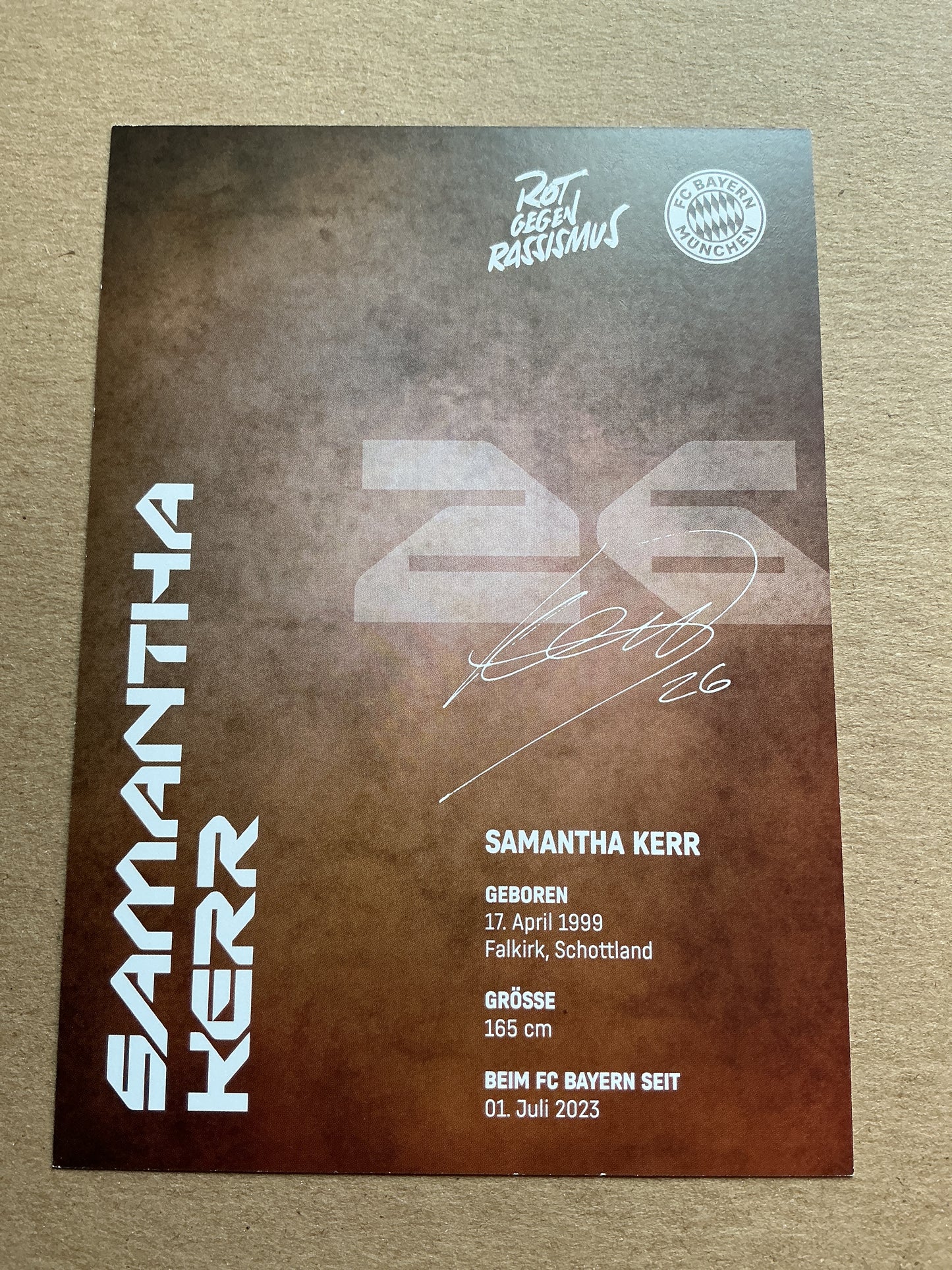 Samantha Kerr, Scotland 🏴 FC Bayern Munich 2024/25 hand signed