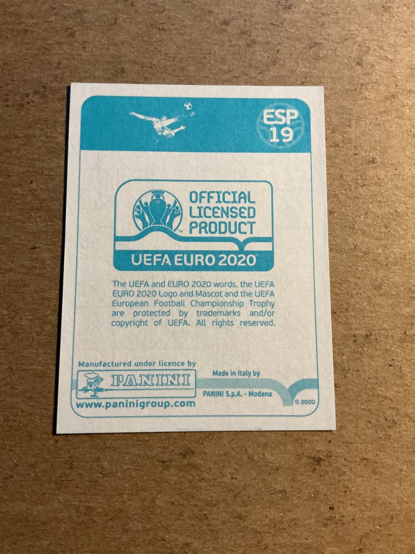 Thiago, Spain ๐ช๐ธ UEFA Euro 2020 Panini hand signed