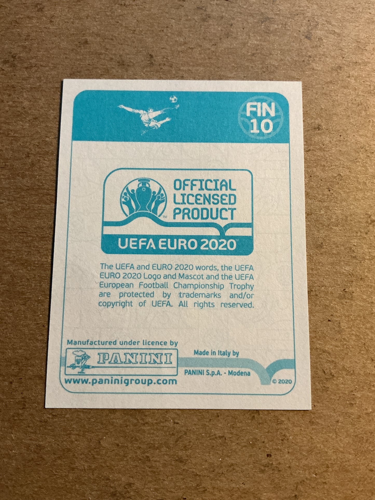 Juha Pirinen, Finland ๐ซ๐ฎ UEFA Euro 2020 Panini hand signed