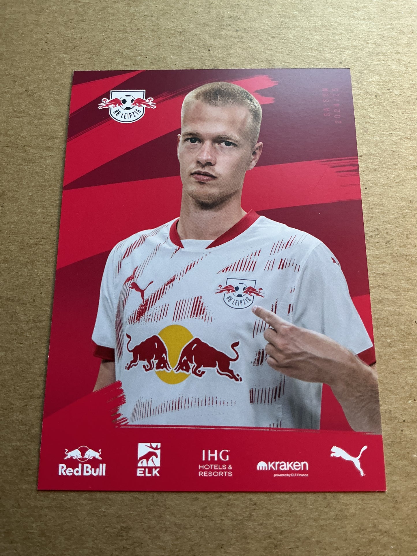 Arthur Vermeeren, Belgium 🇧🇪 RB Leipzig 2024/25 hand signed