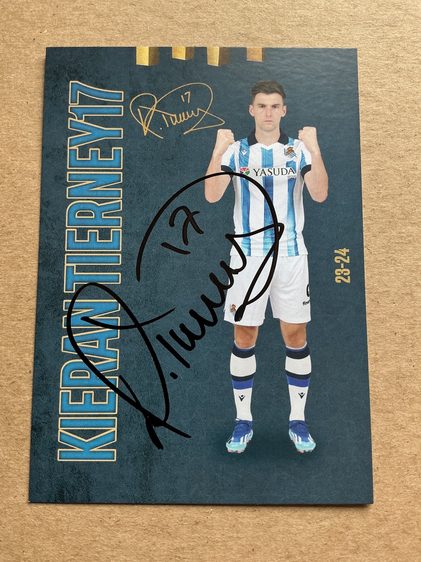 Kieran Tierney, Scotland 🏴 Real Sociedad 2023/24 hand signed