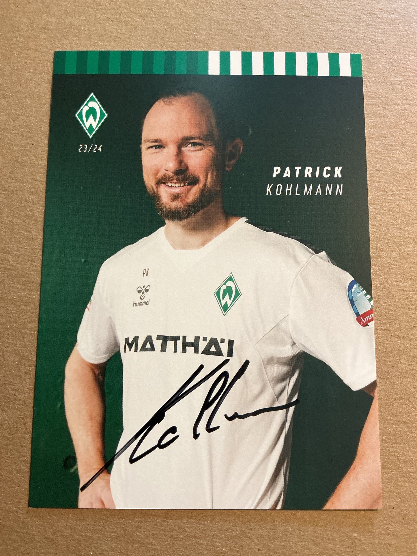 Patrick Kohlmann, Germany 🇩🇪 SV Werder Bremen 2023/24 hand signed