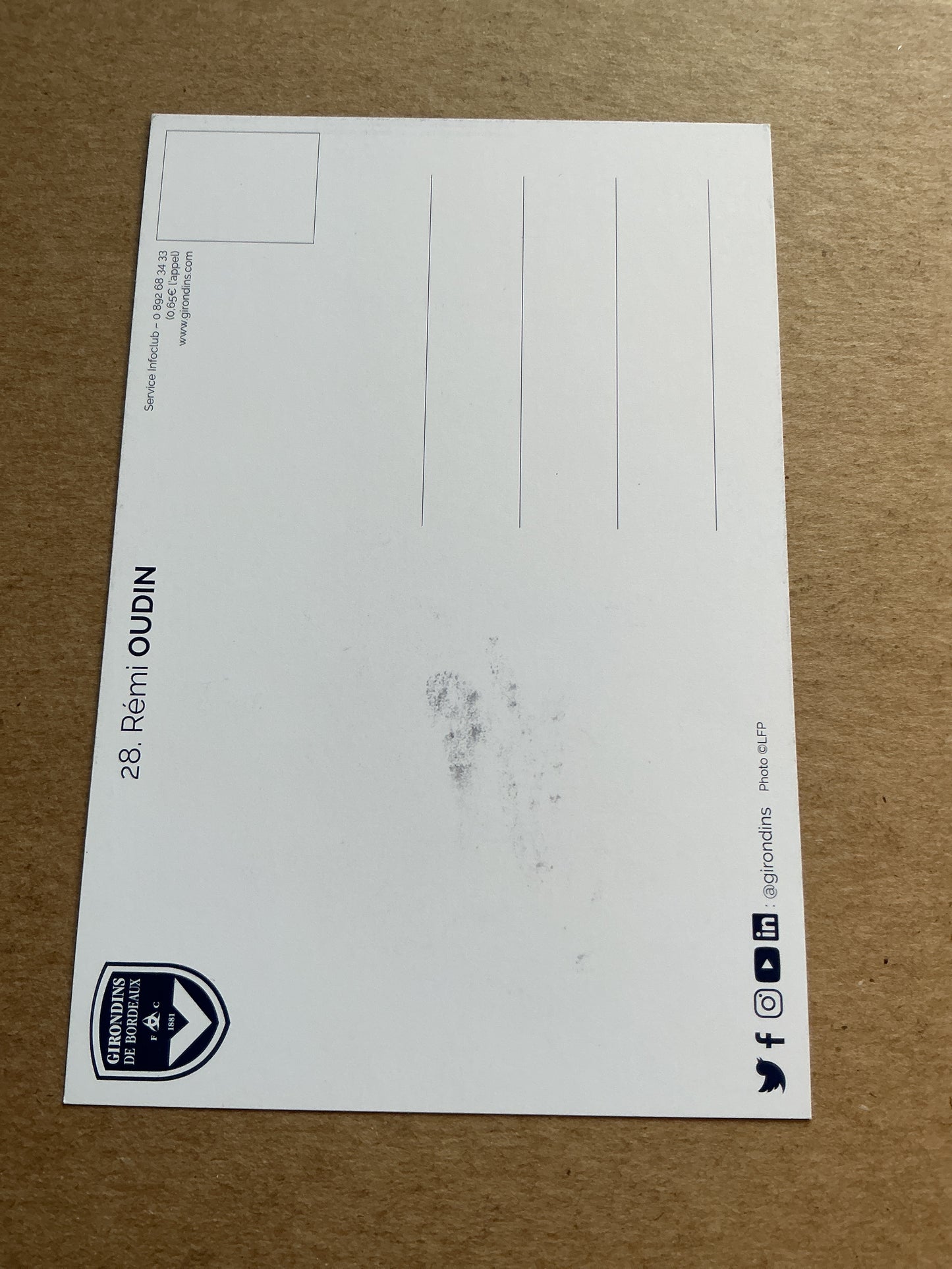 Remi Oudin, France 🇫🇷 Girondins Bordeaux 2021/22 hand signed